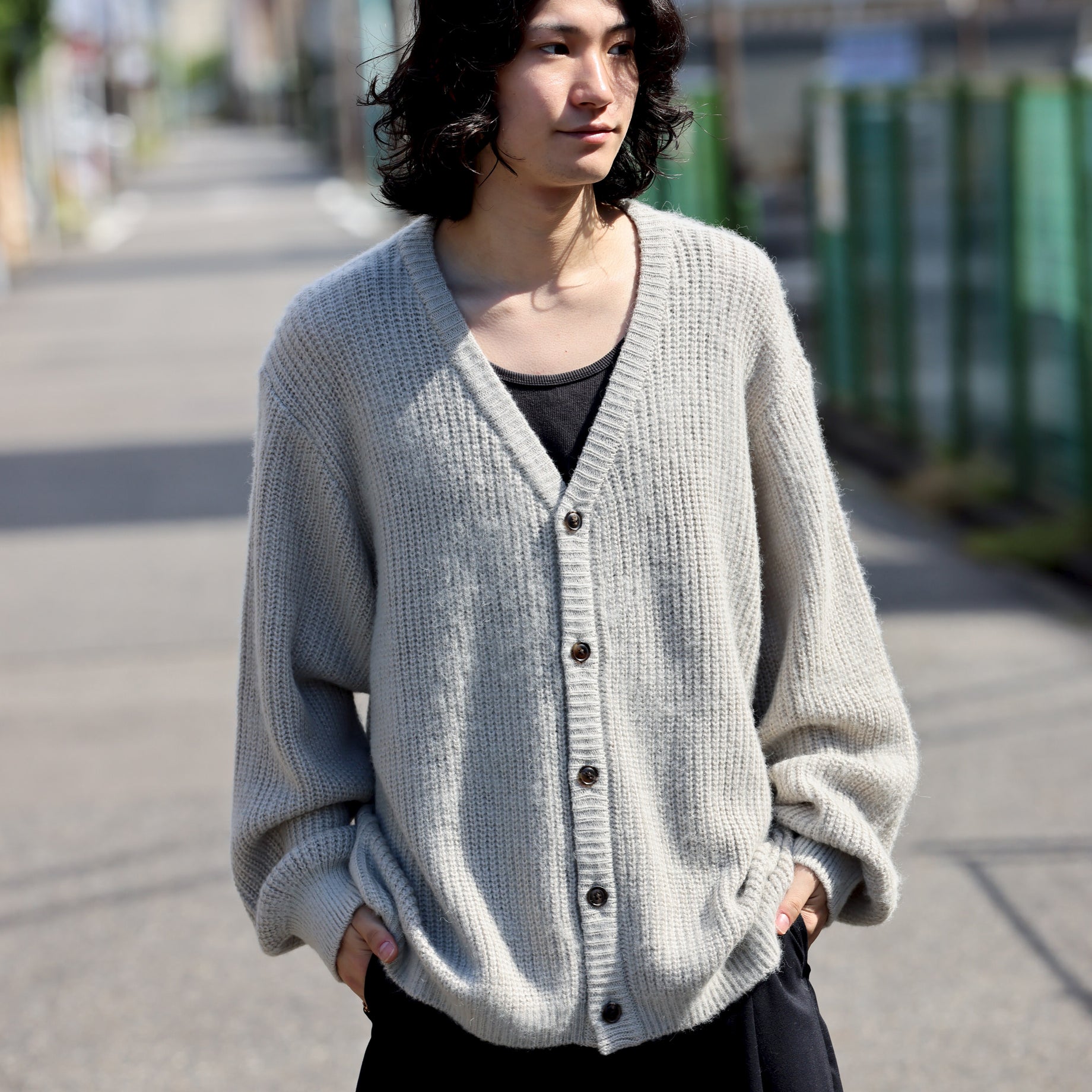 KNIT CARDIGAN （L.BEIGE）