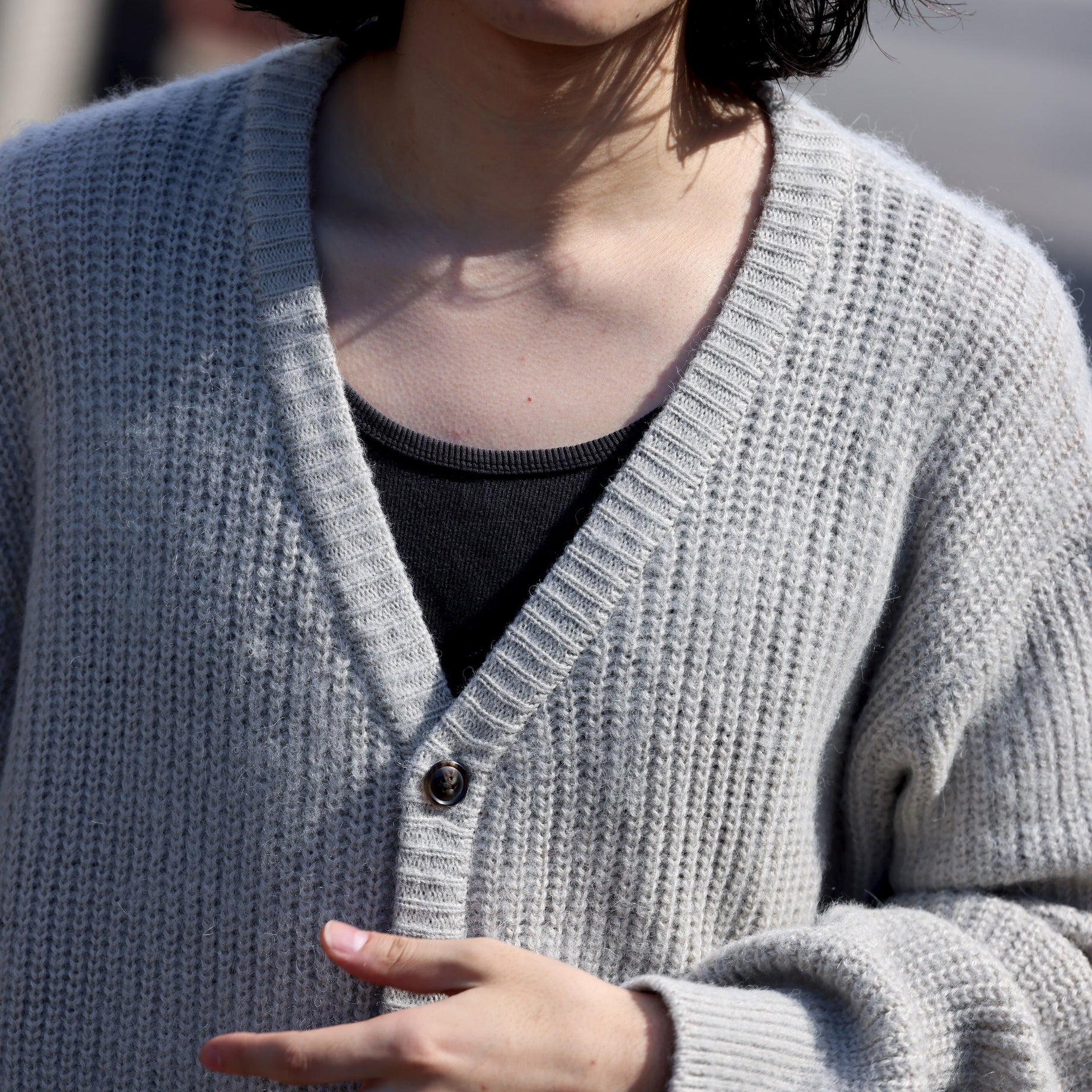 KNIT CARDIGAN （L.BEIGE）