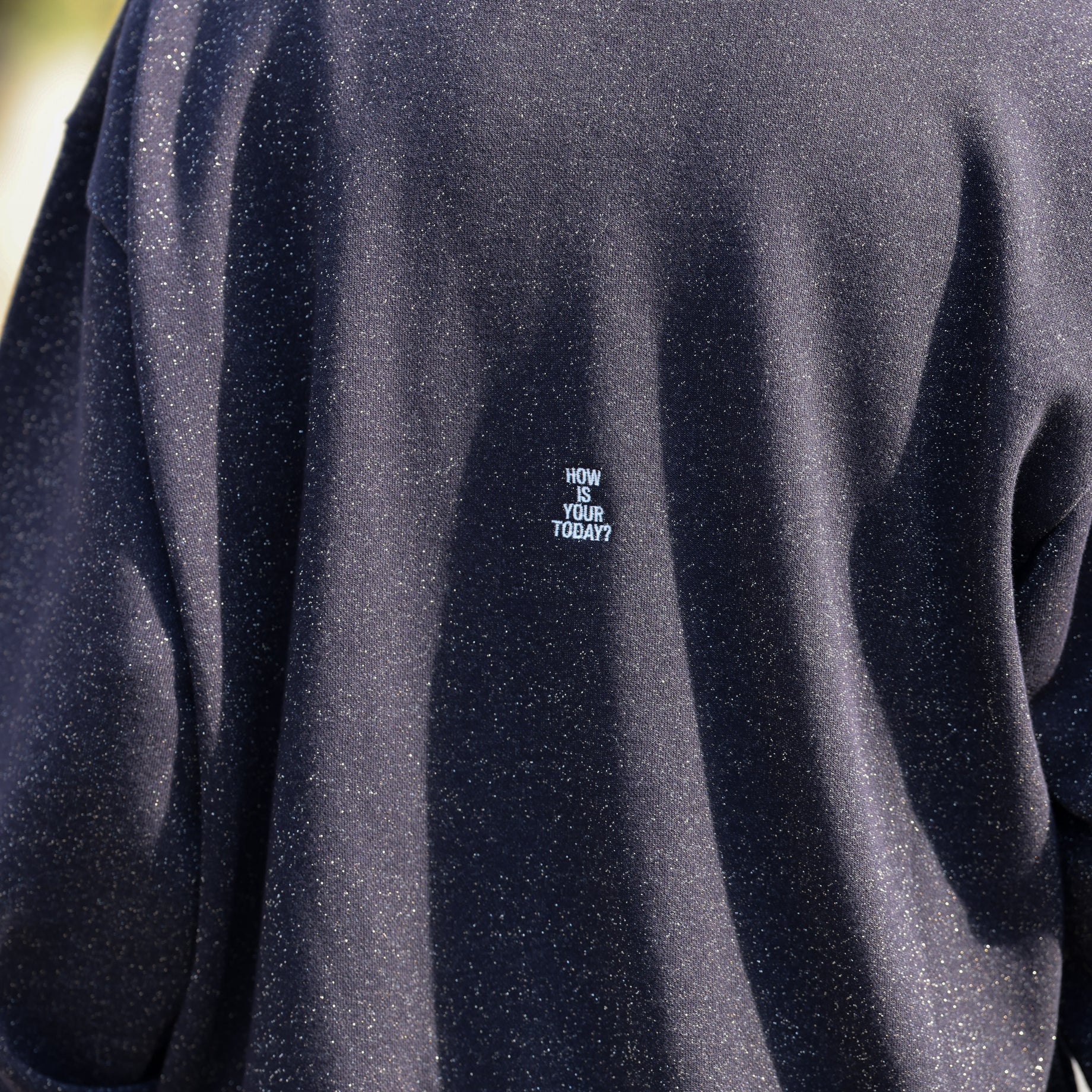 "PEACE" #01 GLITTER CN SWEAT （BLACK）