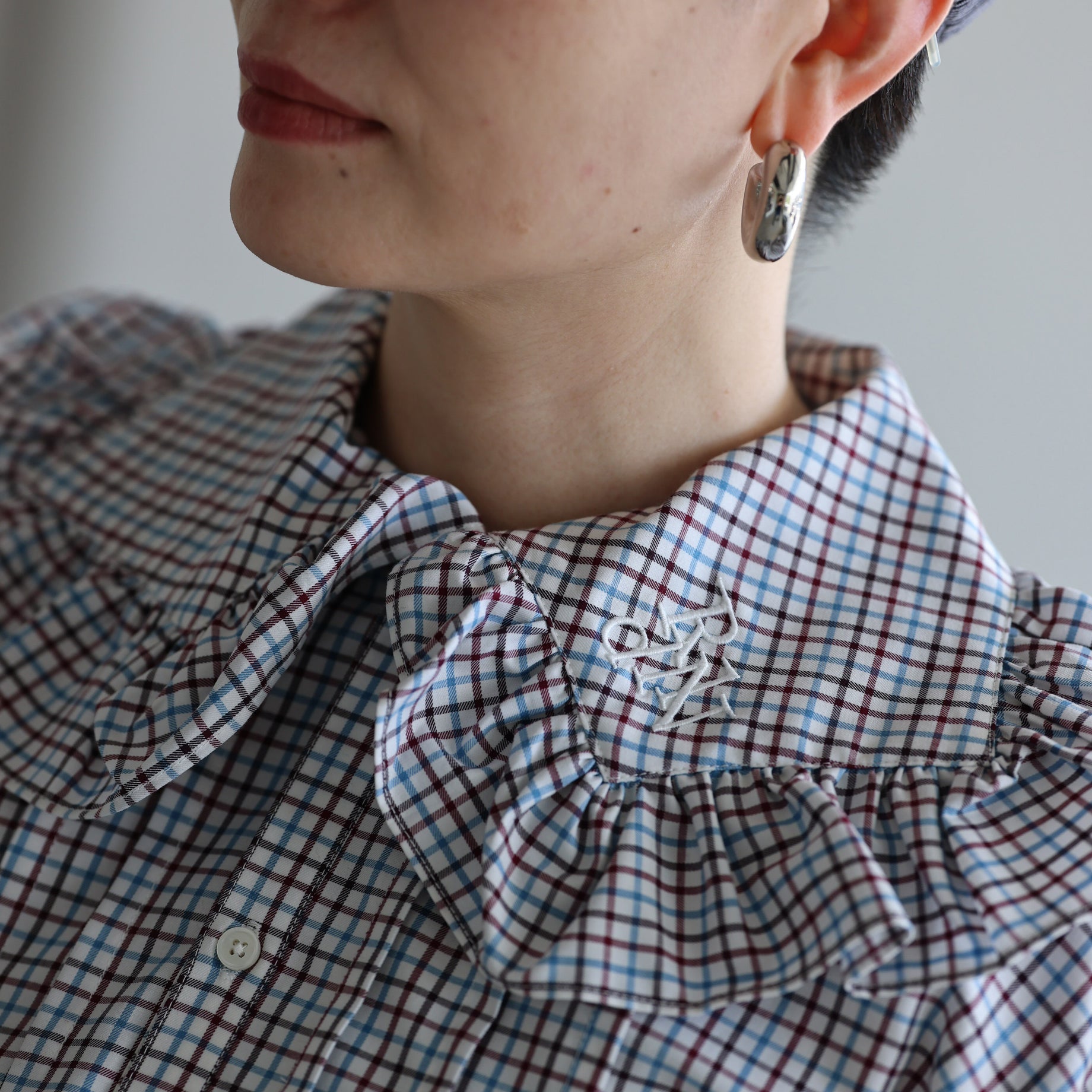 MONOGRAM STITCH SPENCER SHIRT - TATTERSALL （PLAID）