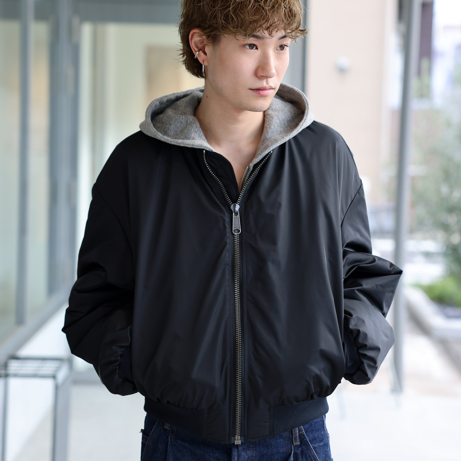 HIDDEN BOMBER JACKET （BLACK）