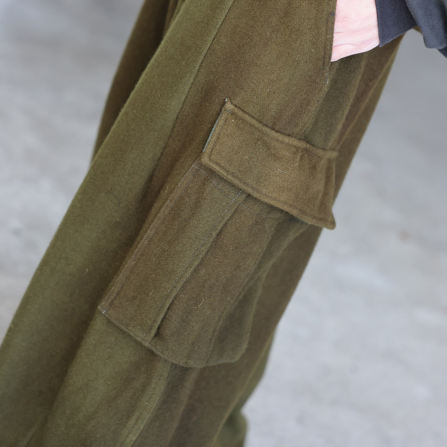 H.D BDU Pant - Wool Uneven Dye（OLIVE）