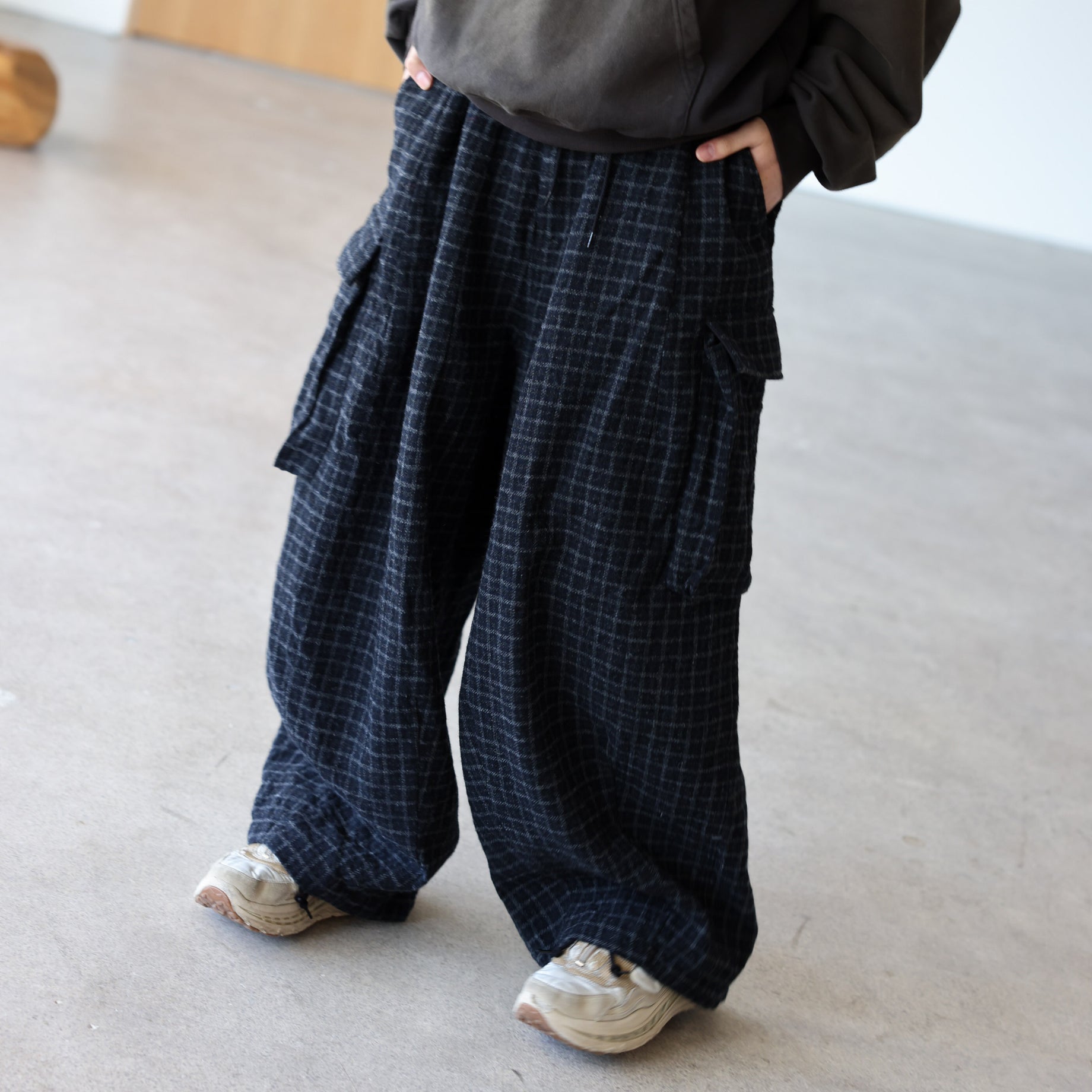 H.D BDU Pant - Wool Tweed Plaid（CHARCOAL）