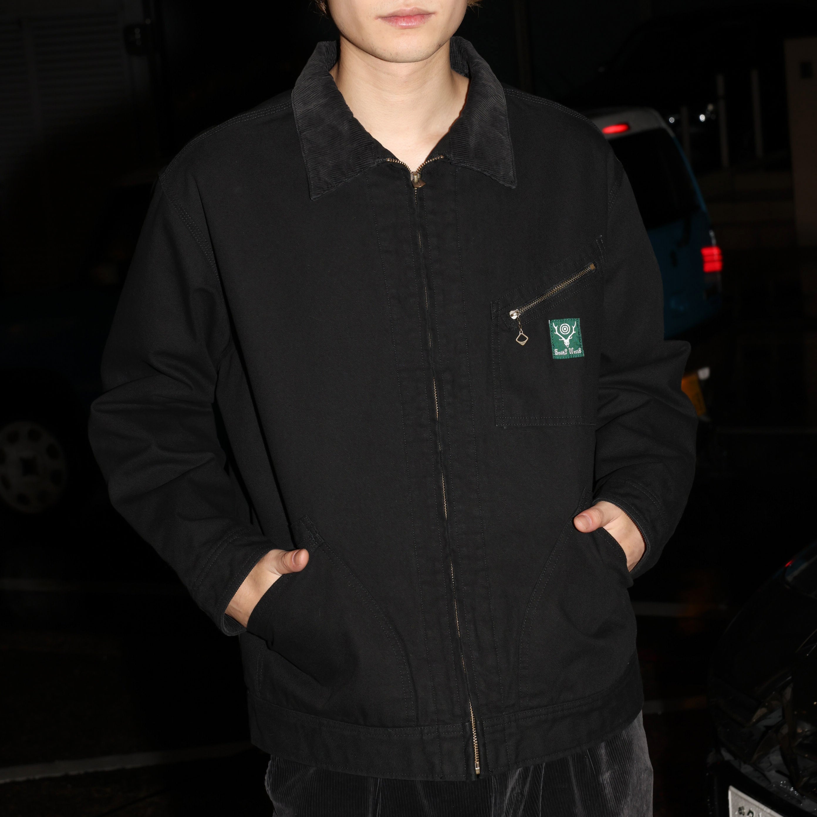 WORK JACKET - 11.5OZ COTTON CANVAS （BLACK） – UNEVEN HUB STORE