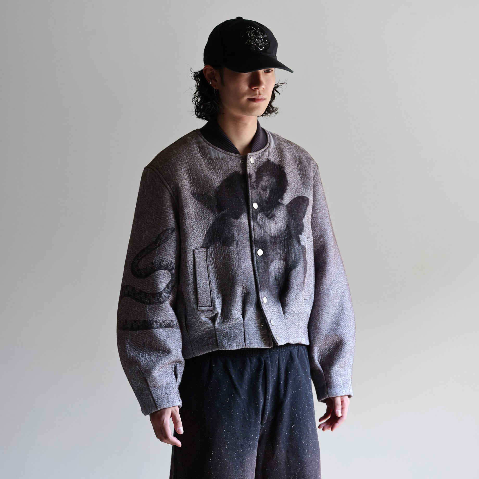 ANGEL BOMBER JACKET （GRAY）