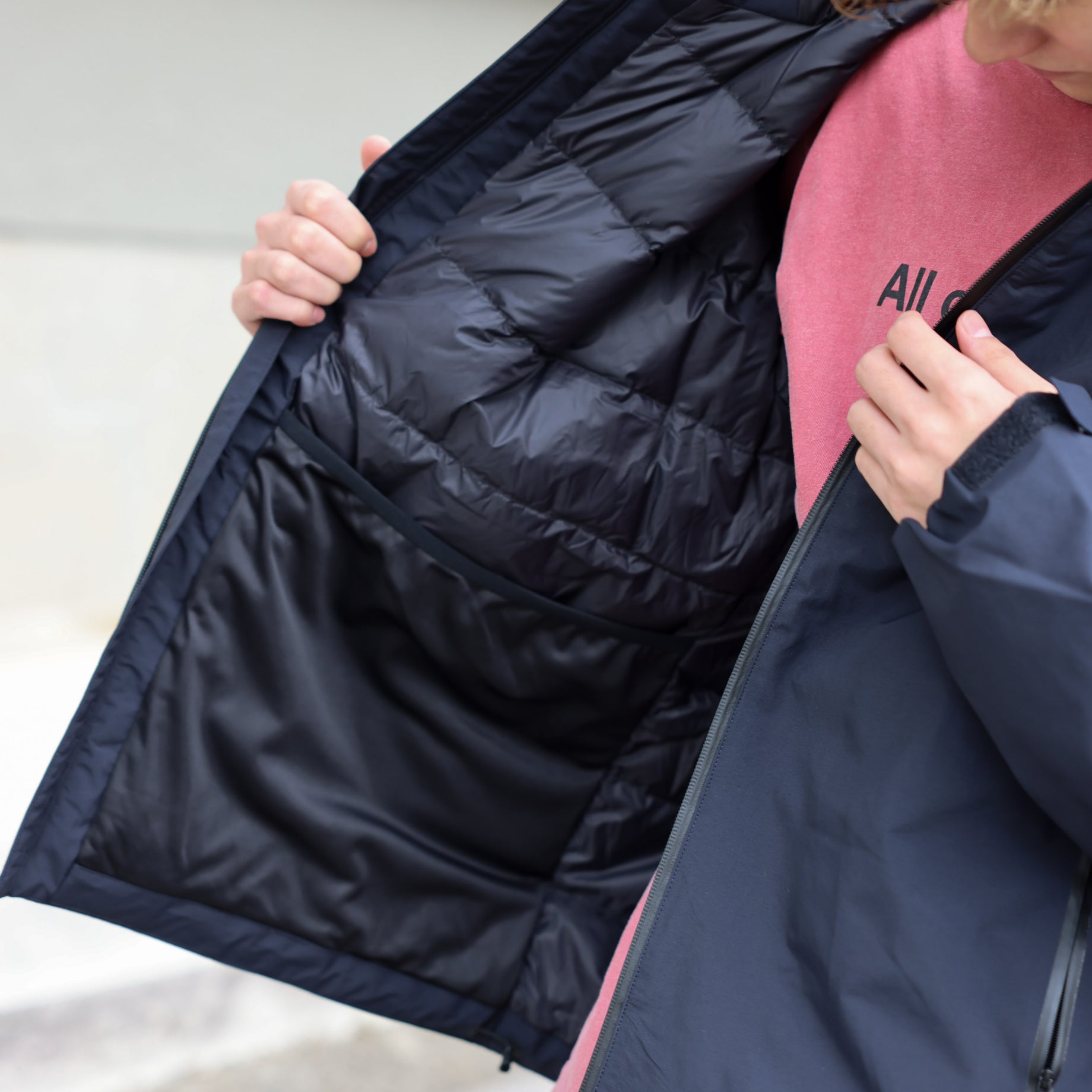 3LYR DOWN HOODIE（NAVY）