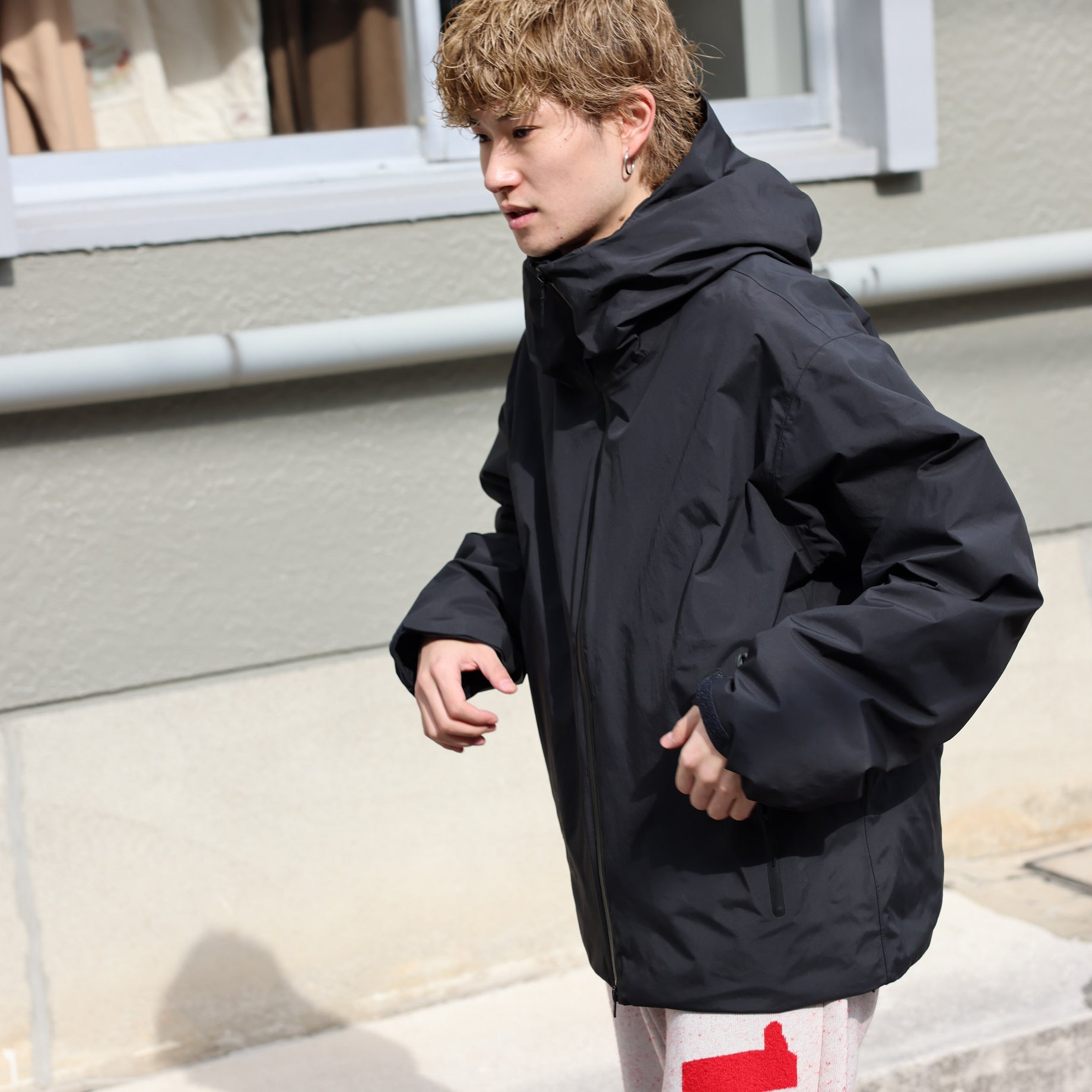 3LYR DOWN HOODIE（BLACK）