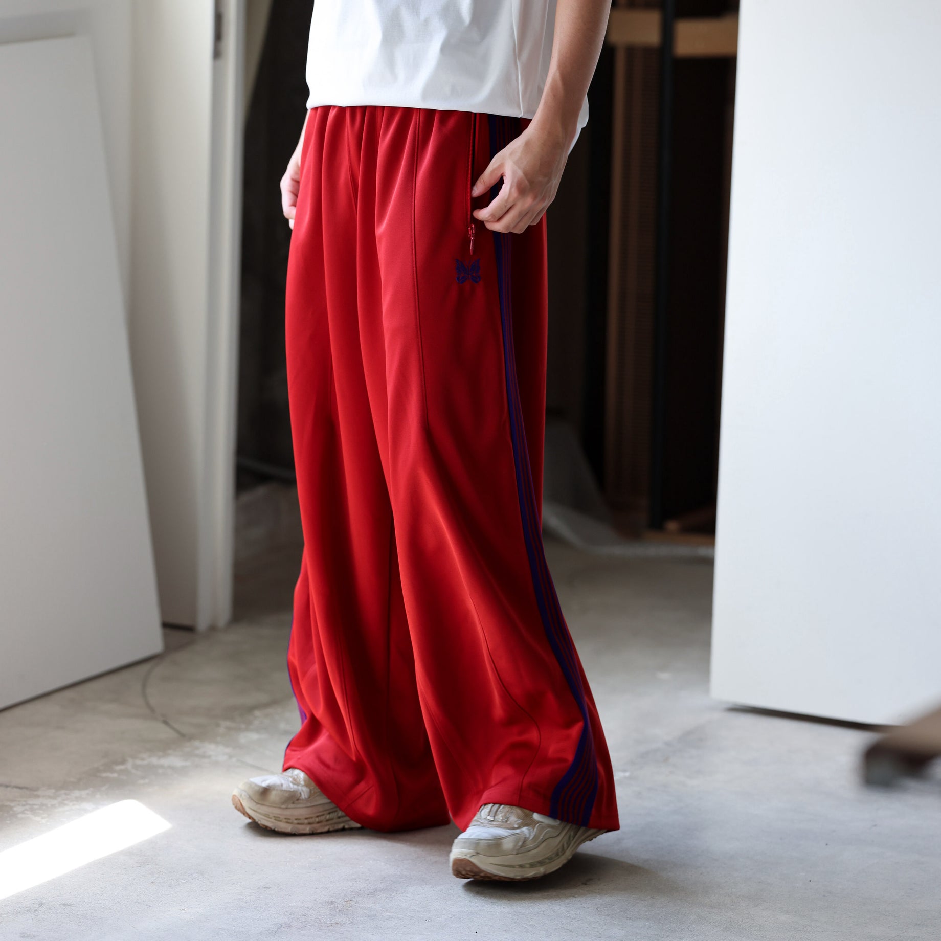 H.D. TRACK PANT - POLY SMOOTH （RED）