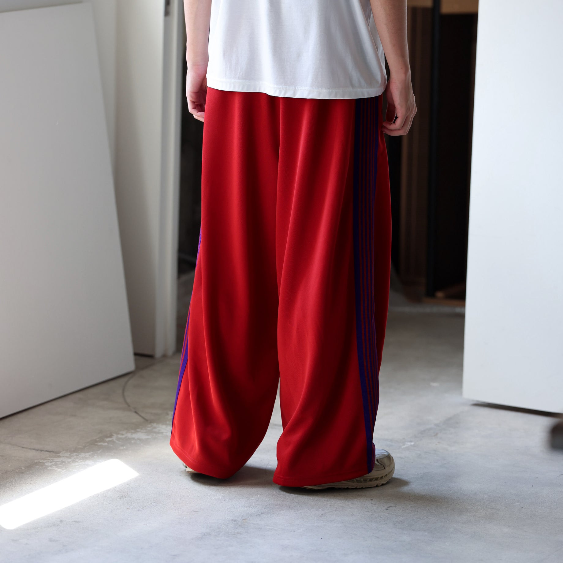H.D. TRACK PANT - POLY SMOOTH （RED）