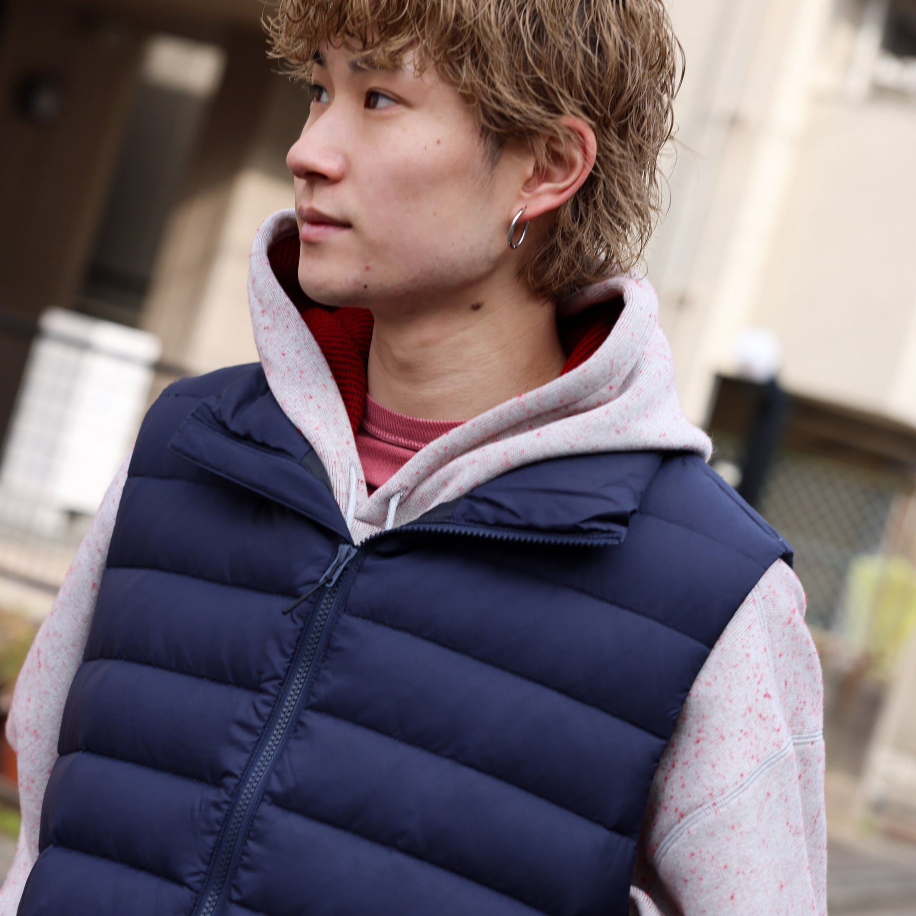 MIDDLE DOWN VEST（NAVY）