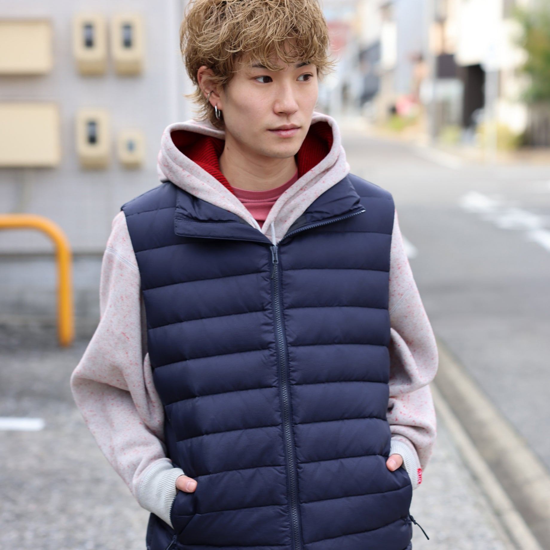 MIDDLE DOWN VEST（NAVY）