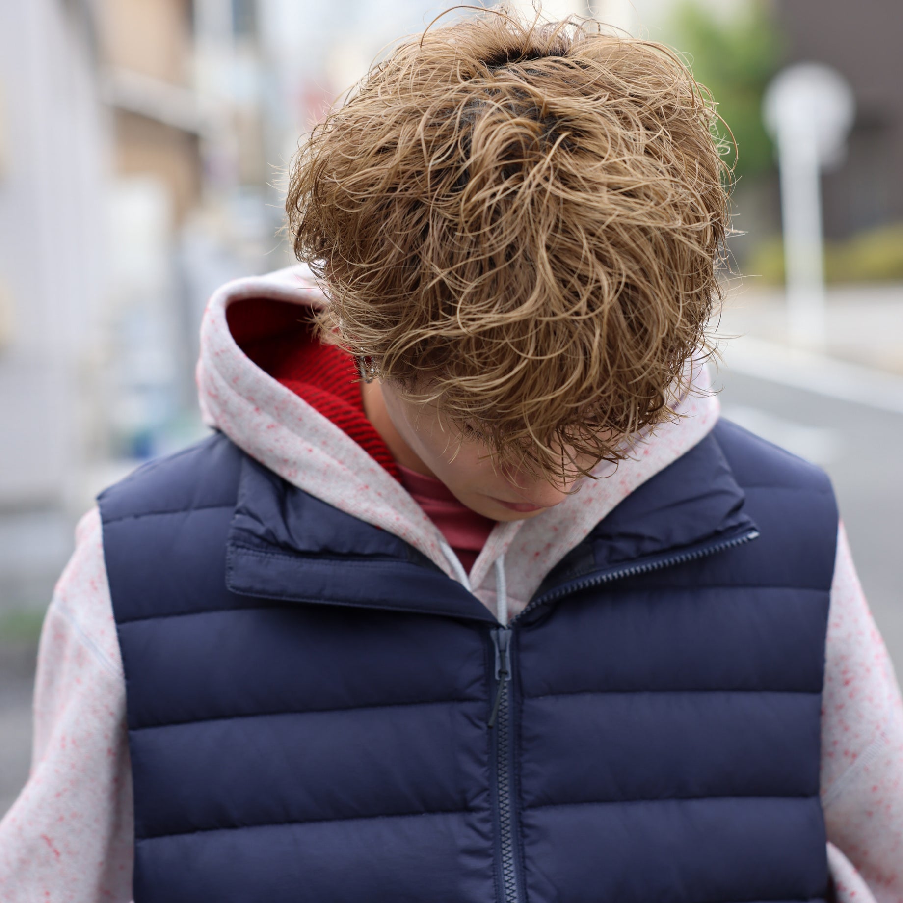MIDDLE DOWN VEST（NAVY）