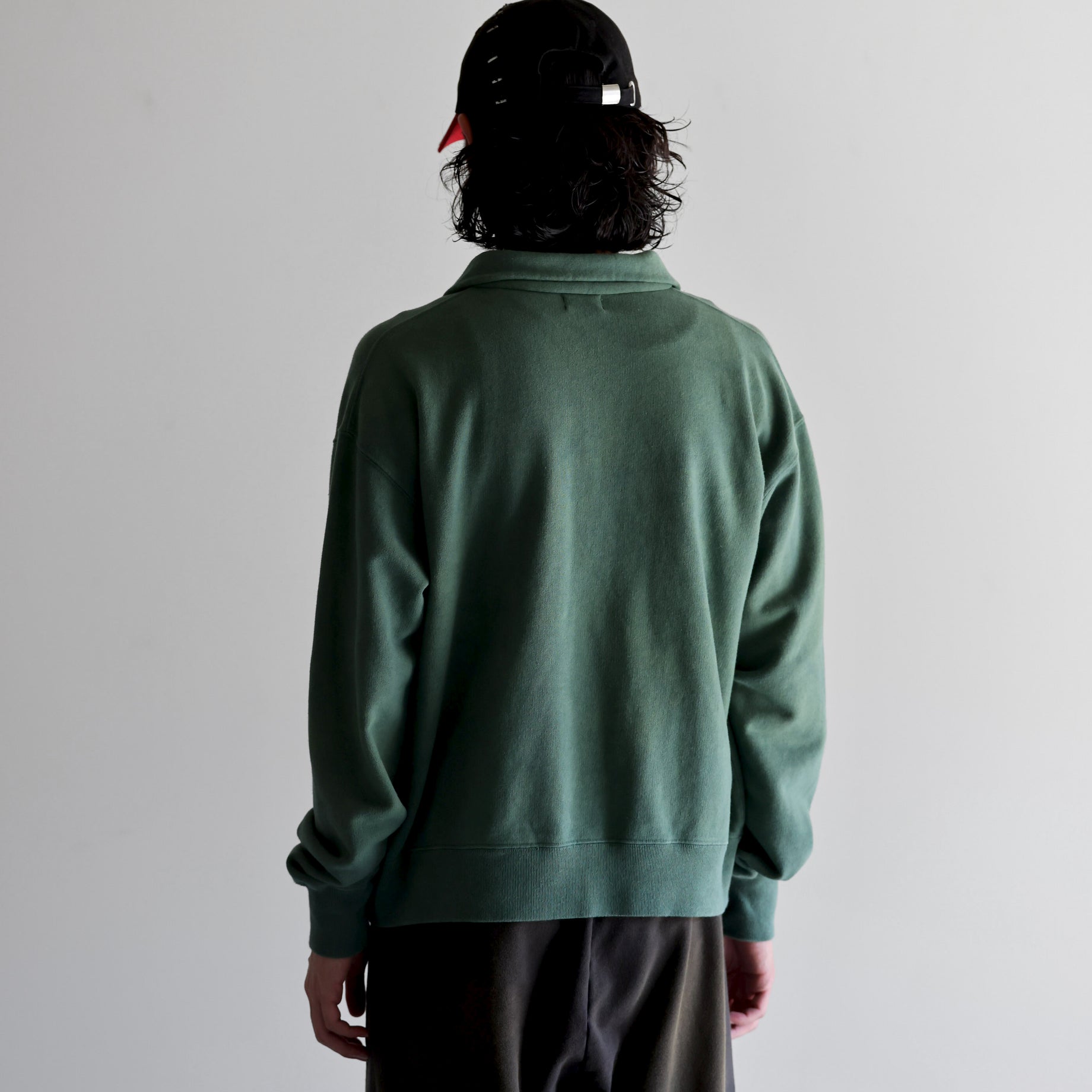HALF ZIP SWEAT （T.GREEN）