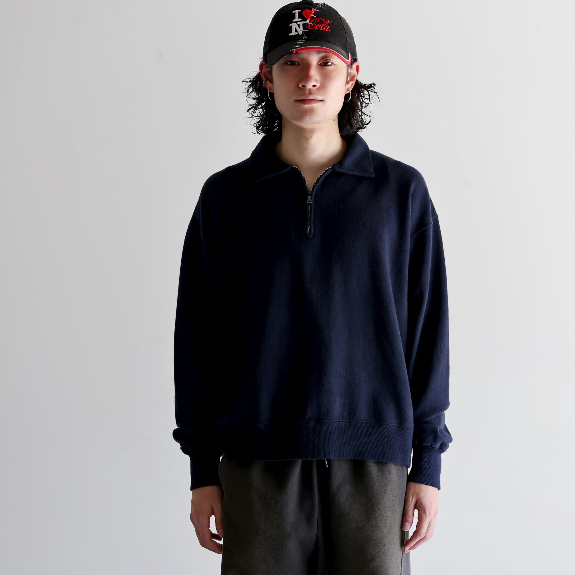 HALF ZIP SWEAT （D.NAVY）