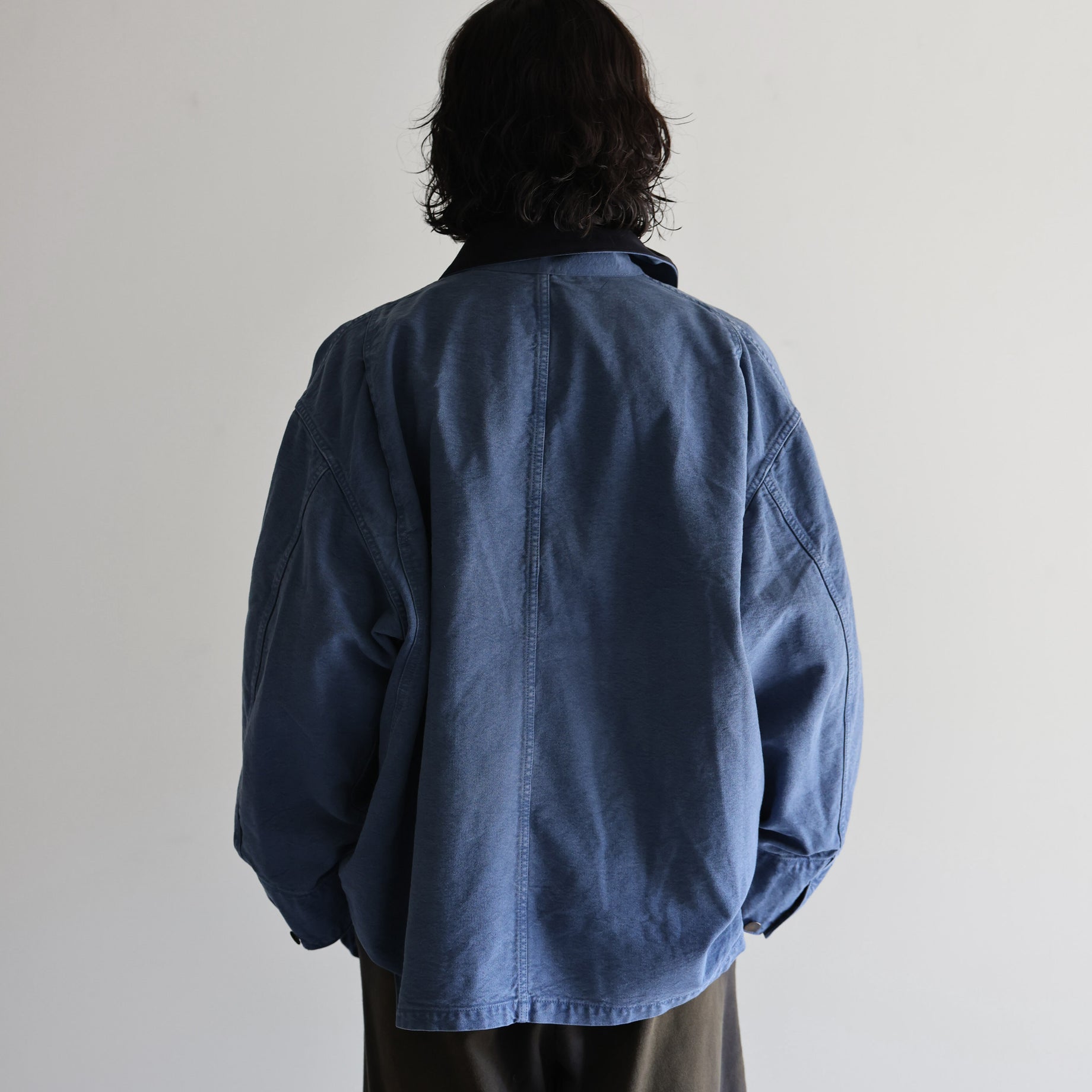 COTTON CANVAS - COVERALL JACKET （B.GRAY）