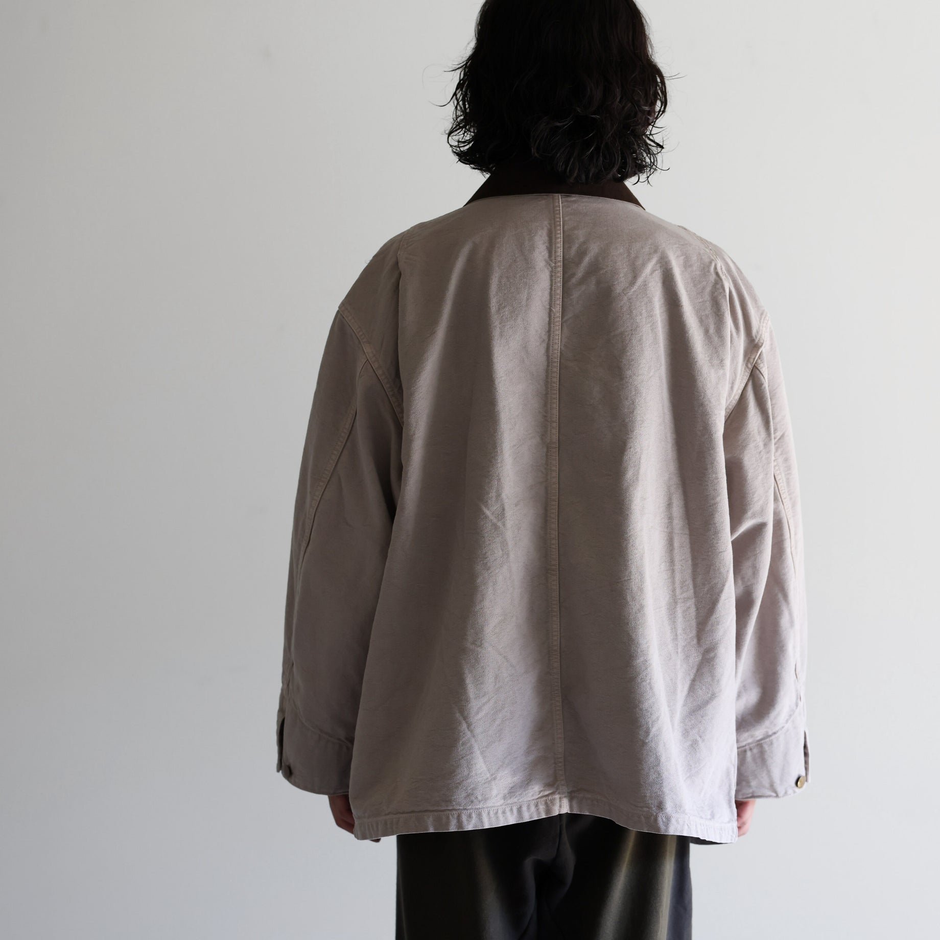 COTTON CANVAS - COVERALL JACKET （M.BEIGE）