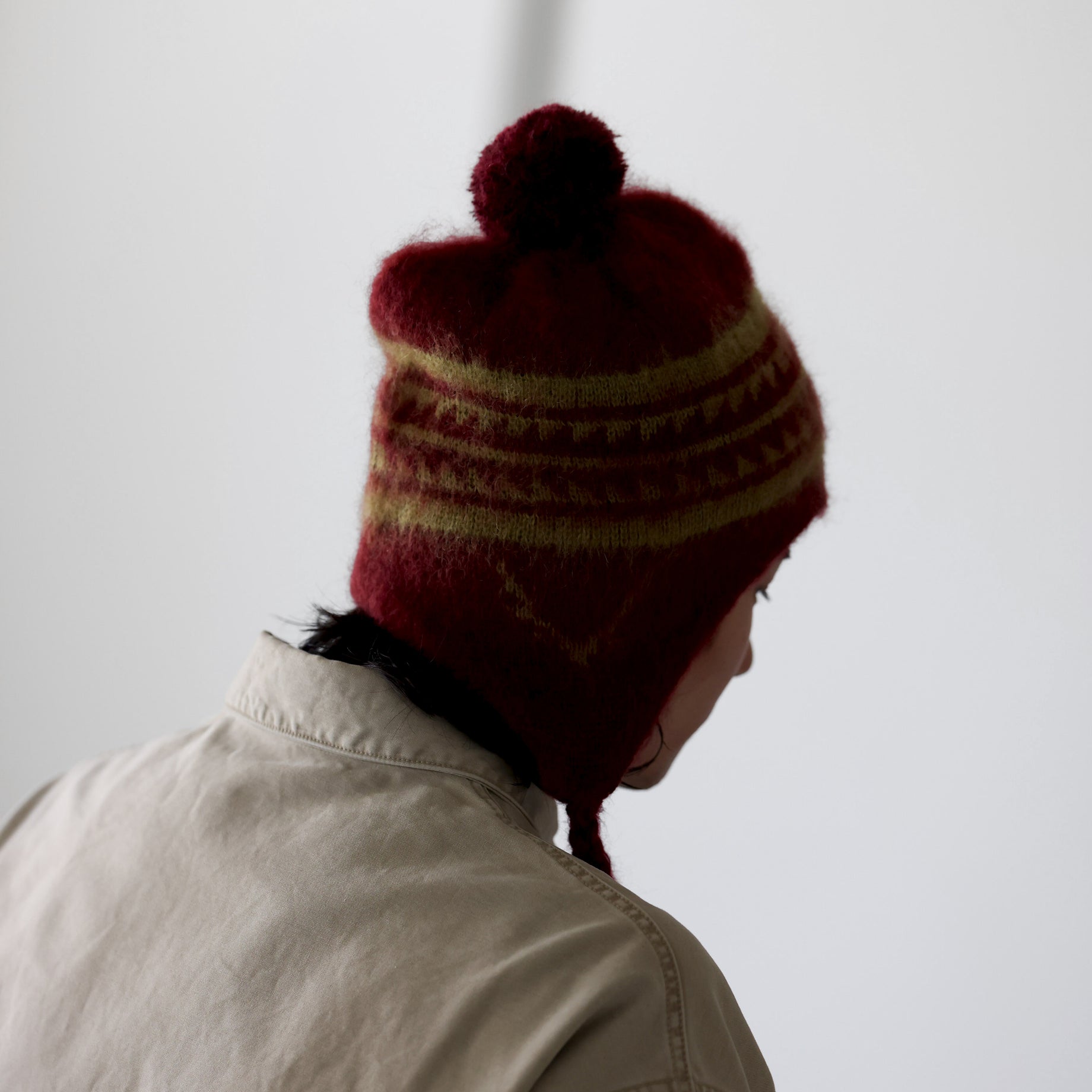 MOHAIR KNIT CAP - S2W8 NORDIC （WINE）