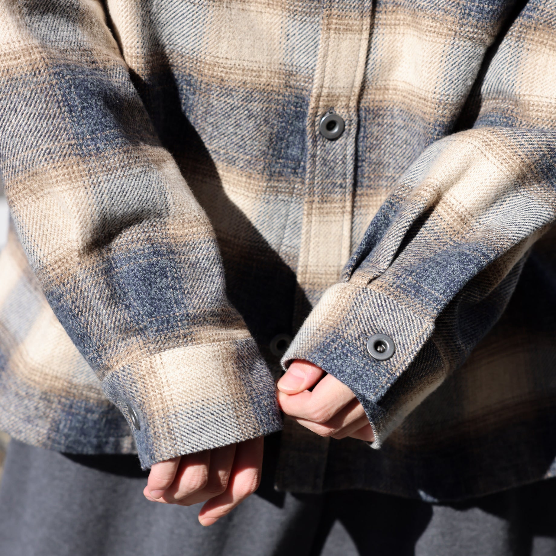 MAGICHOUR SHIRT （BLUE / BROWN）