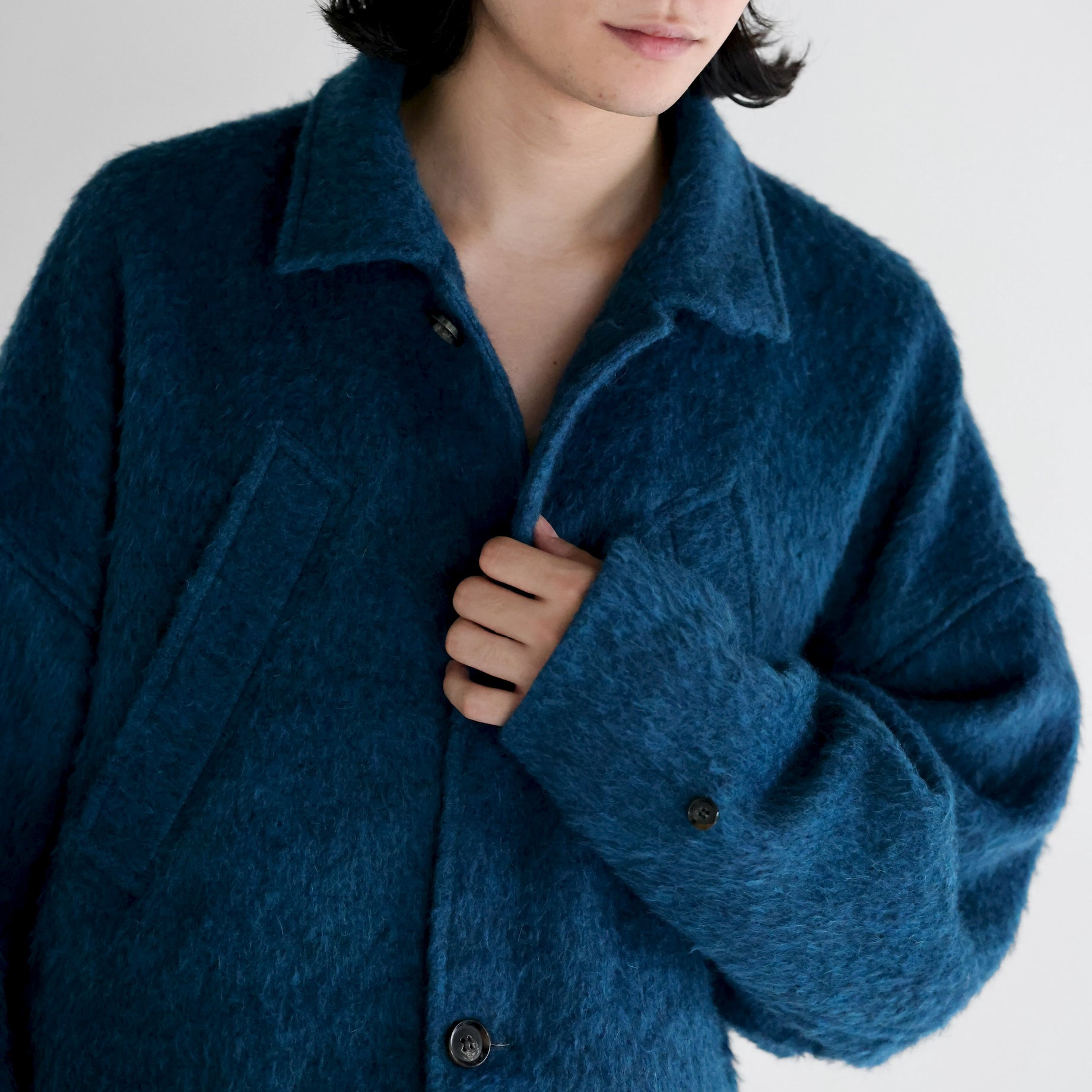 SHAGGY SHORT JACKET （BLUE）