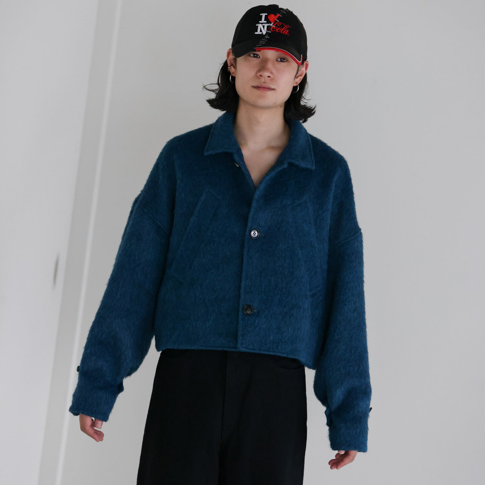 SHAGGY SHORT JACKET （BLUE）