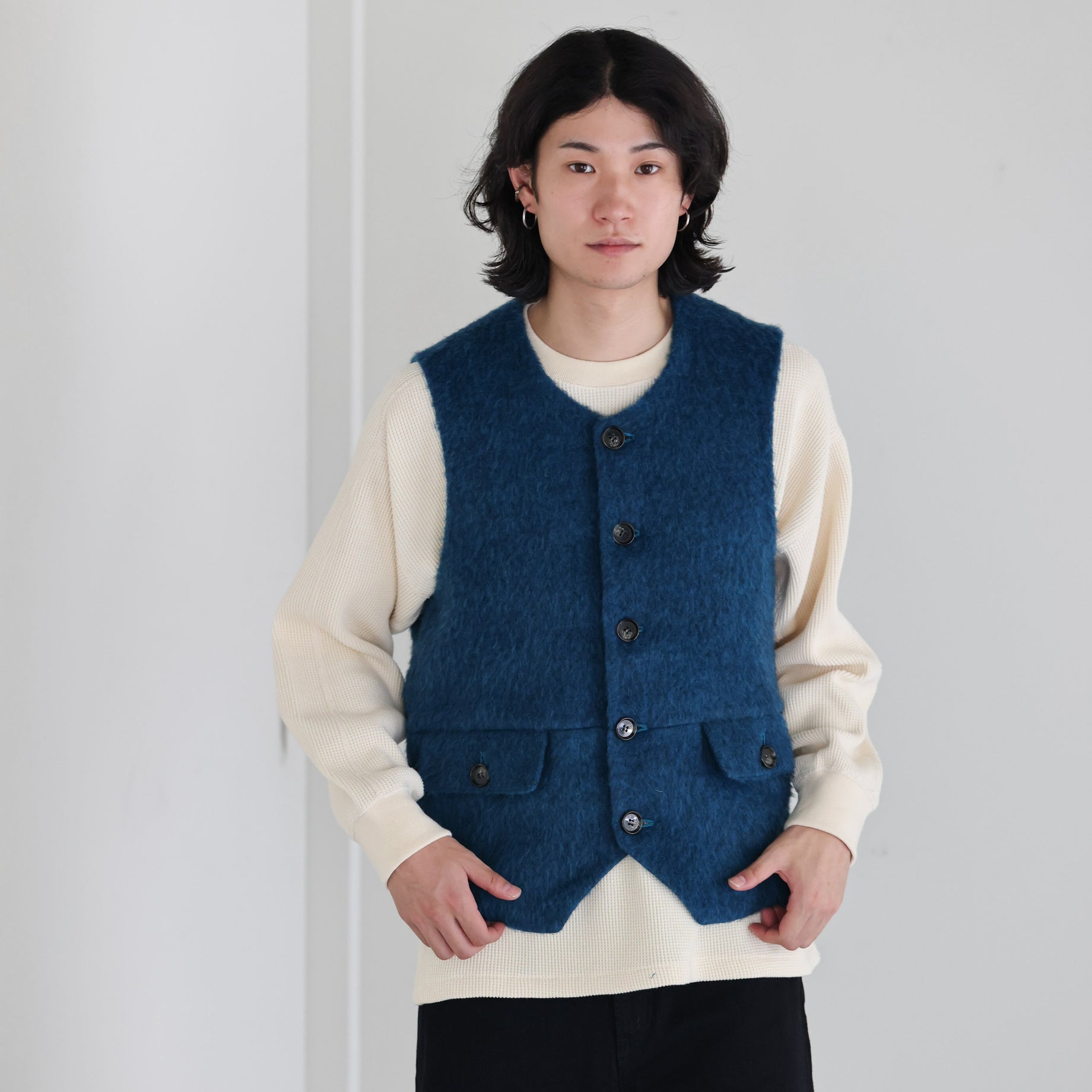 SHAGGY WORK VEST （BLUE）