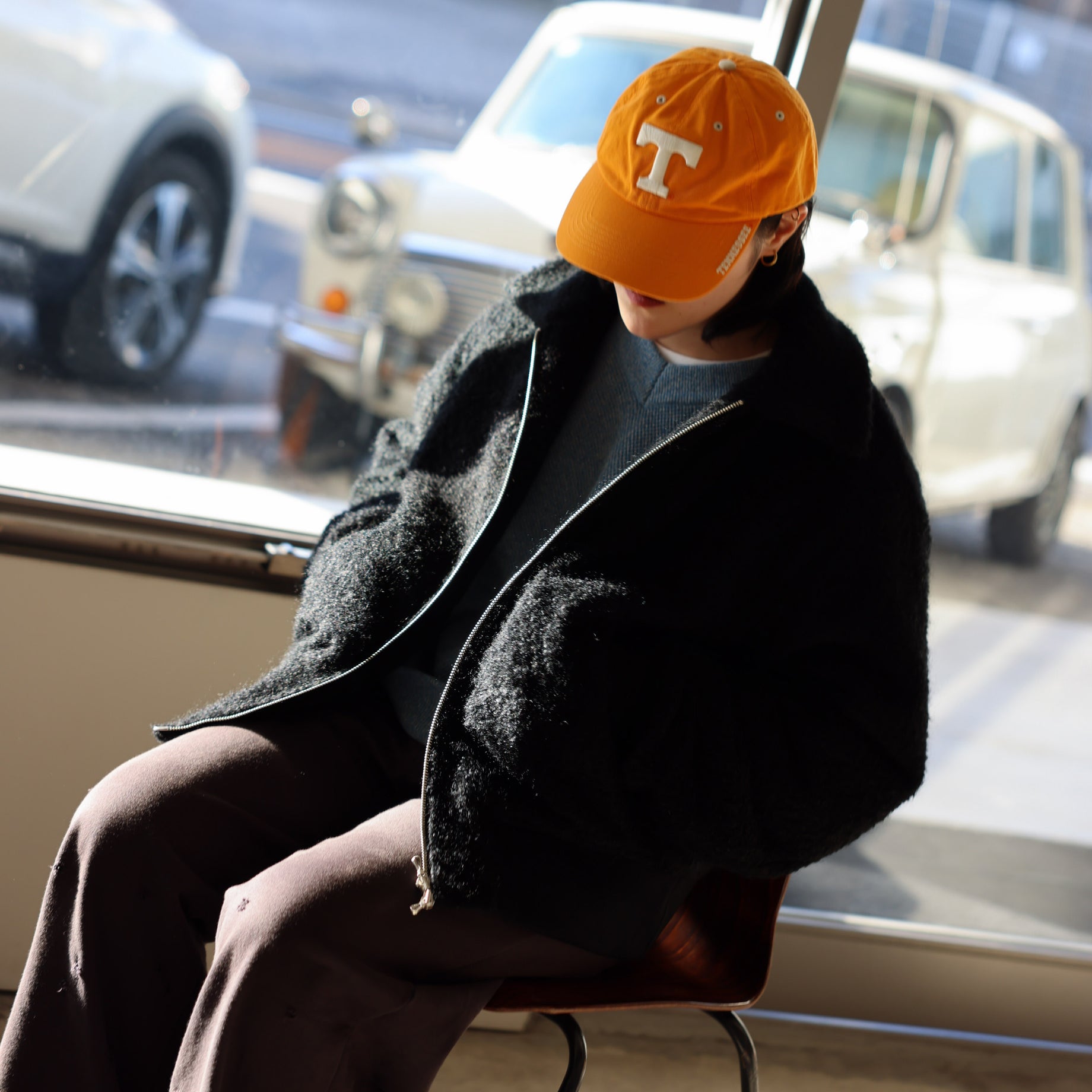 WOOL BOA - ZIP UP BLOUSON （BLACK）