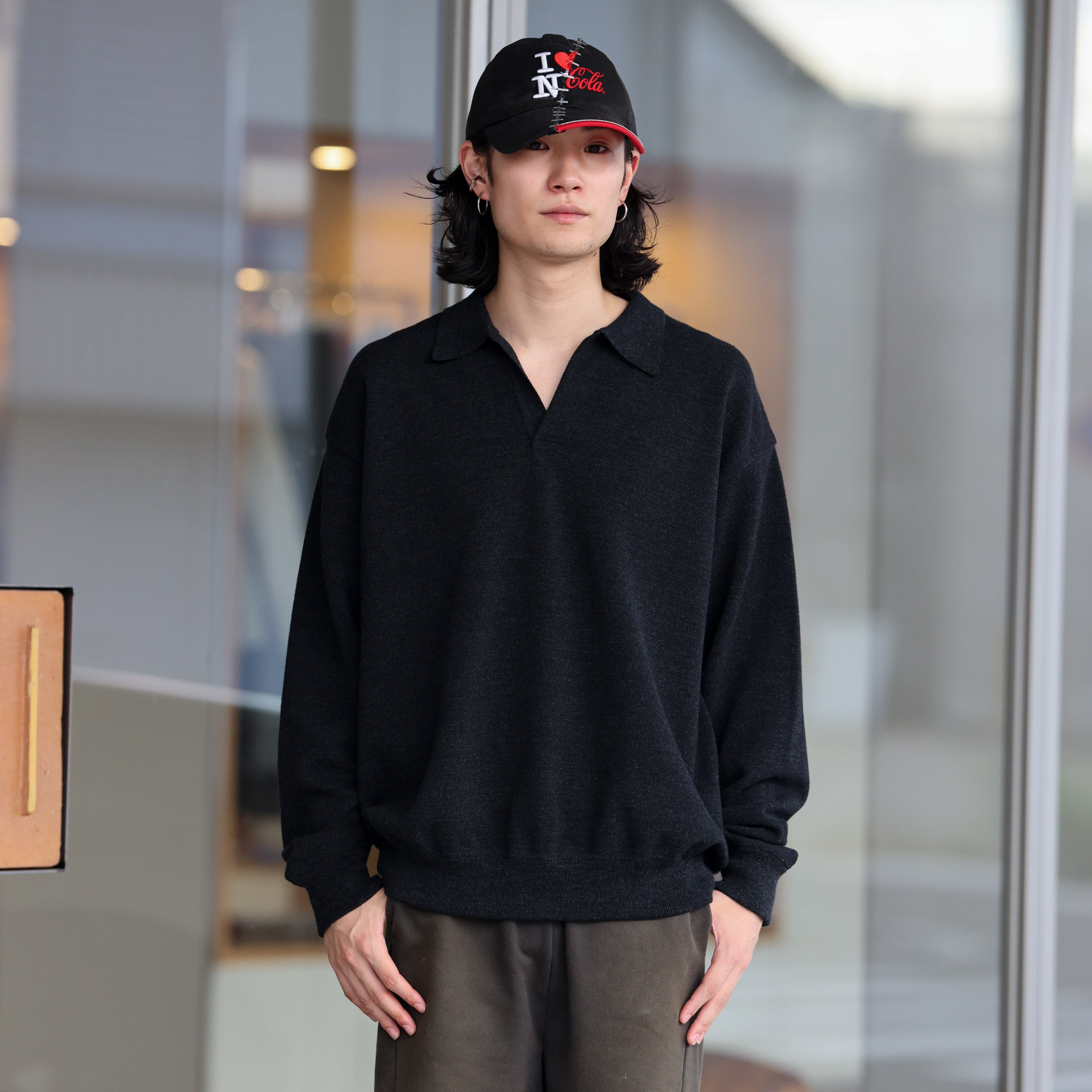 CO/WO MOSS STITCH SKIPPER （BLACK） – UNEVEN HUB STORE｜想像