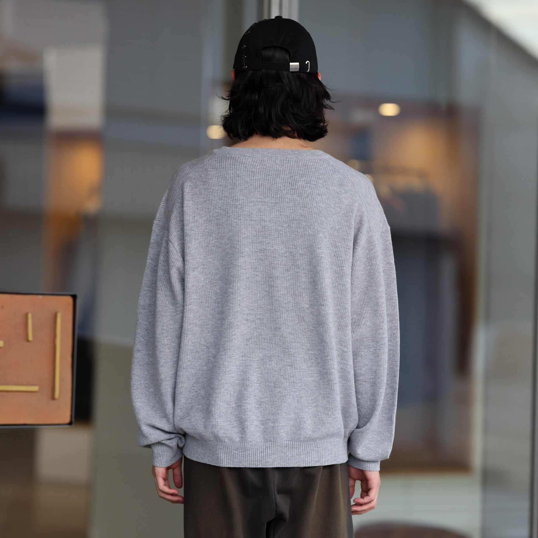 V NECK P/O （GRAY）