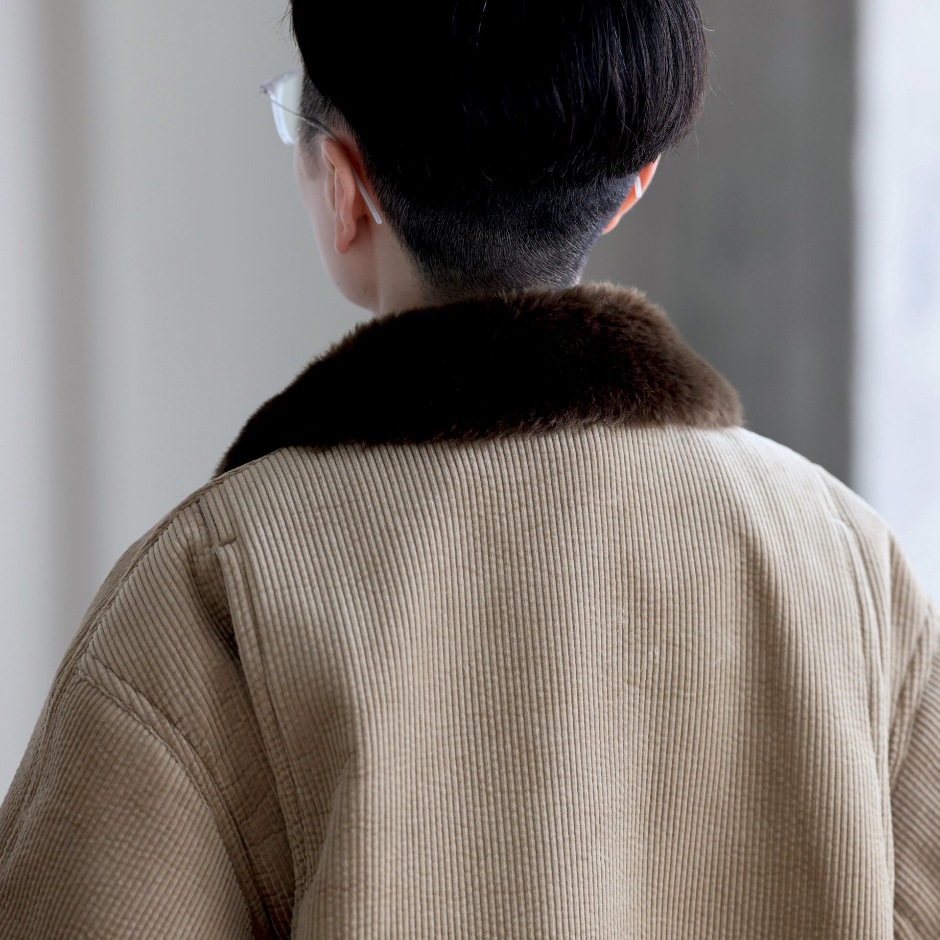 WORK COVERALL JACKET - BONDING CORDUROY（KHAKI）