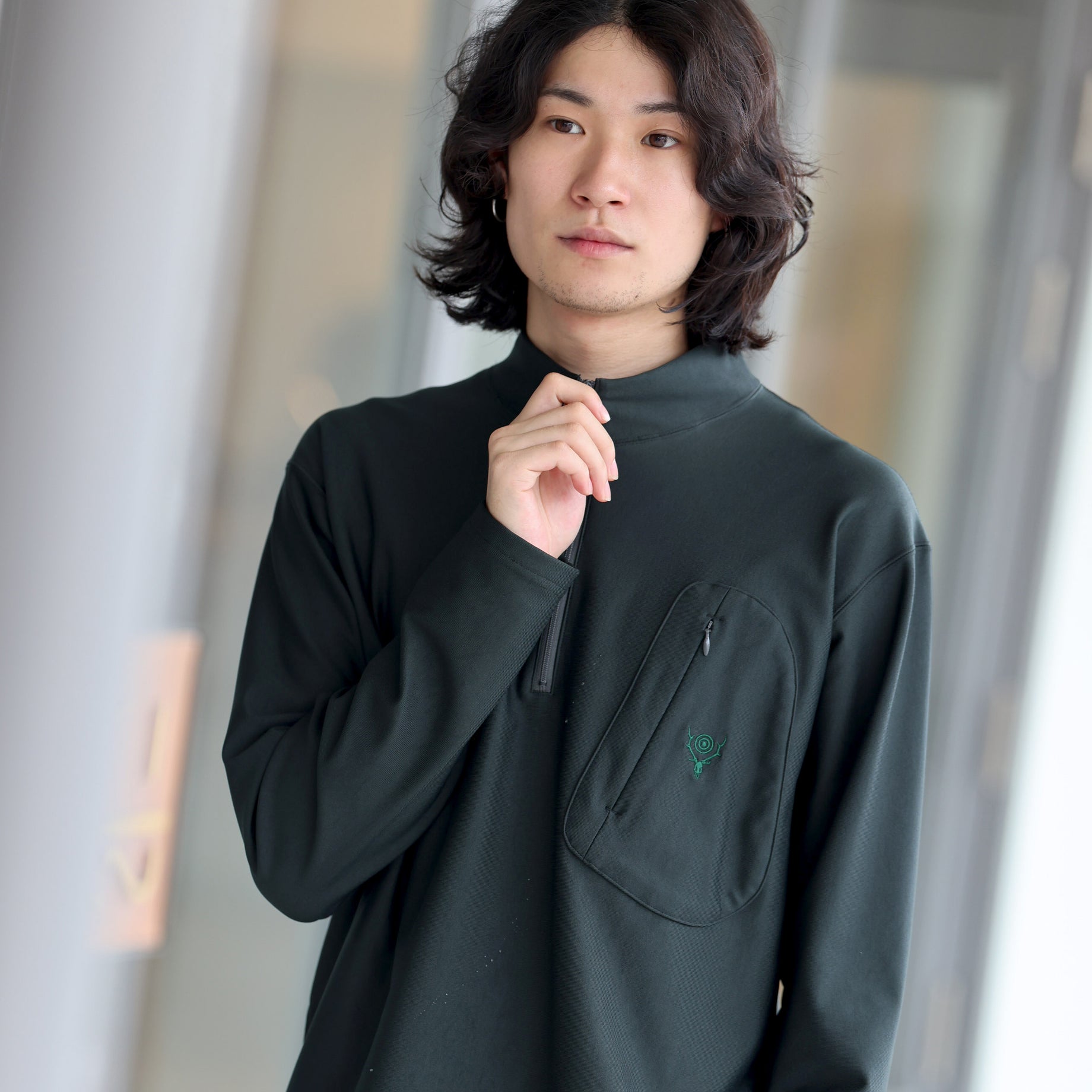 ZIPPED P. O. SCOUTING SHIRT - TRICOT JERSEY（GREEN）