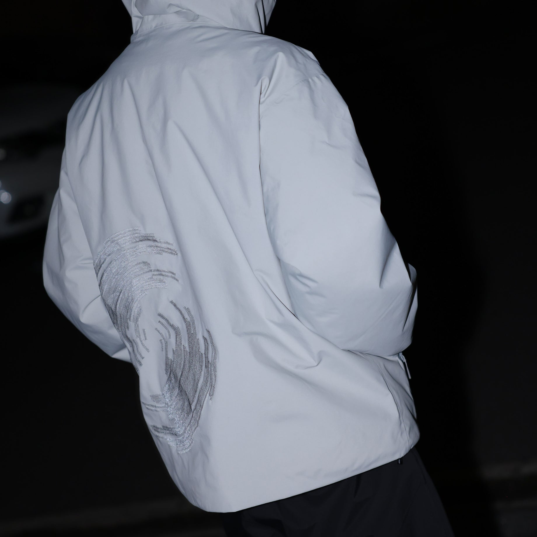 3LYR DOWN HOODIE （LT.GRAY）