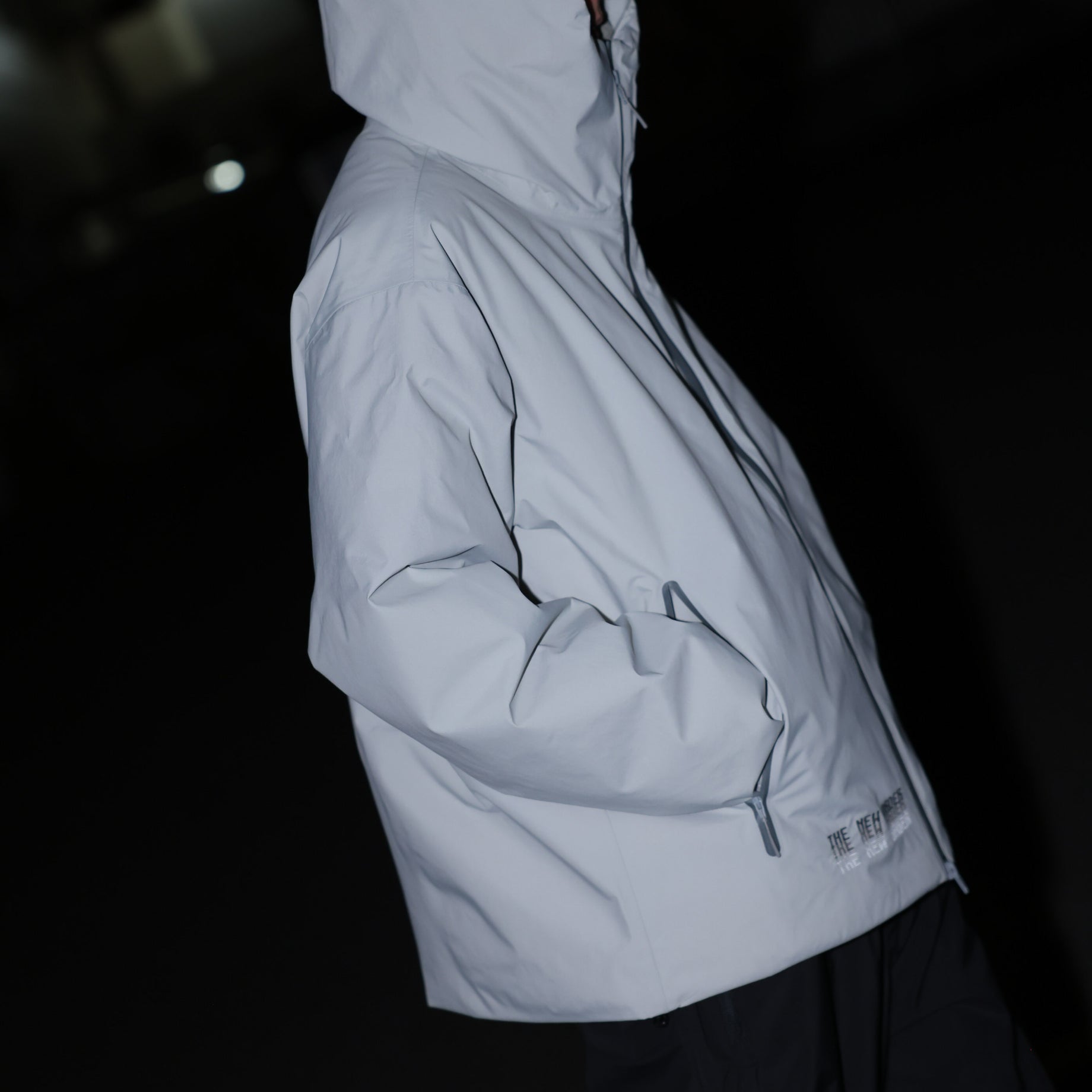 3LYR DOWN HOODIE （LT.GRAY）