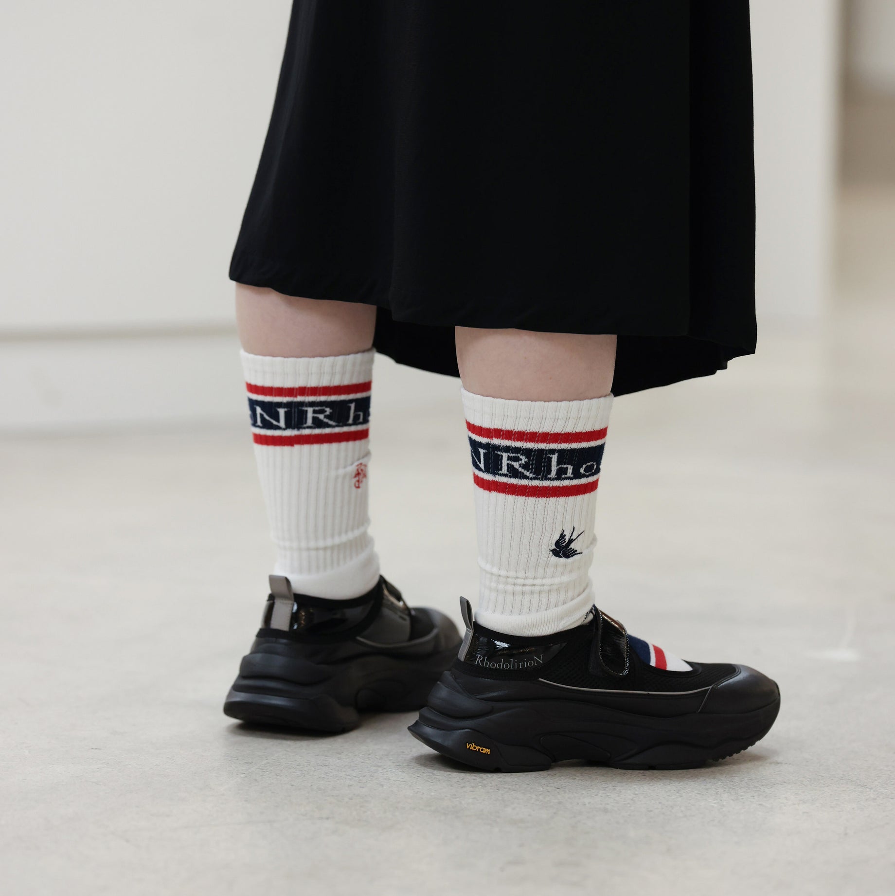 LINE & NUMBERING SOCKS （WHITE）