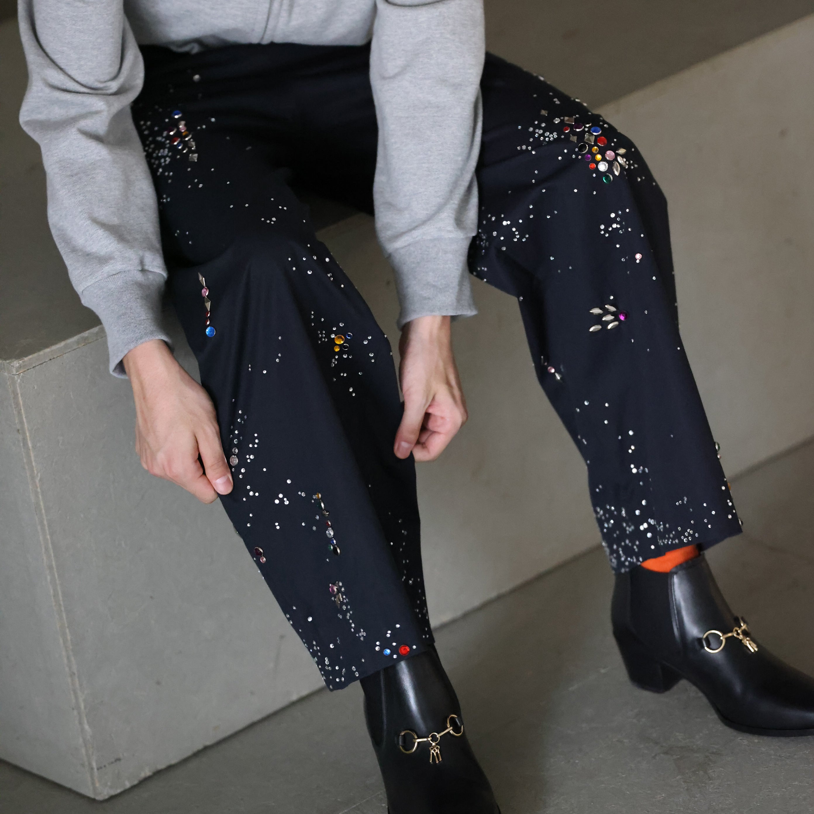 GALAXY STRAIGHT TROUSERS （DARK NAVY） – UNEVEN HUB STORE