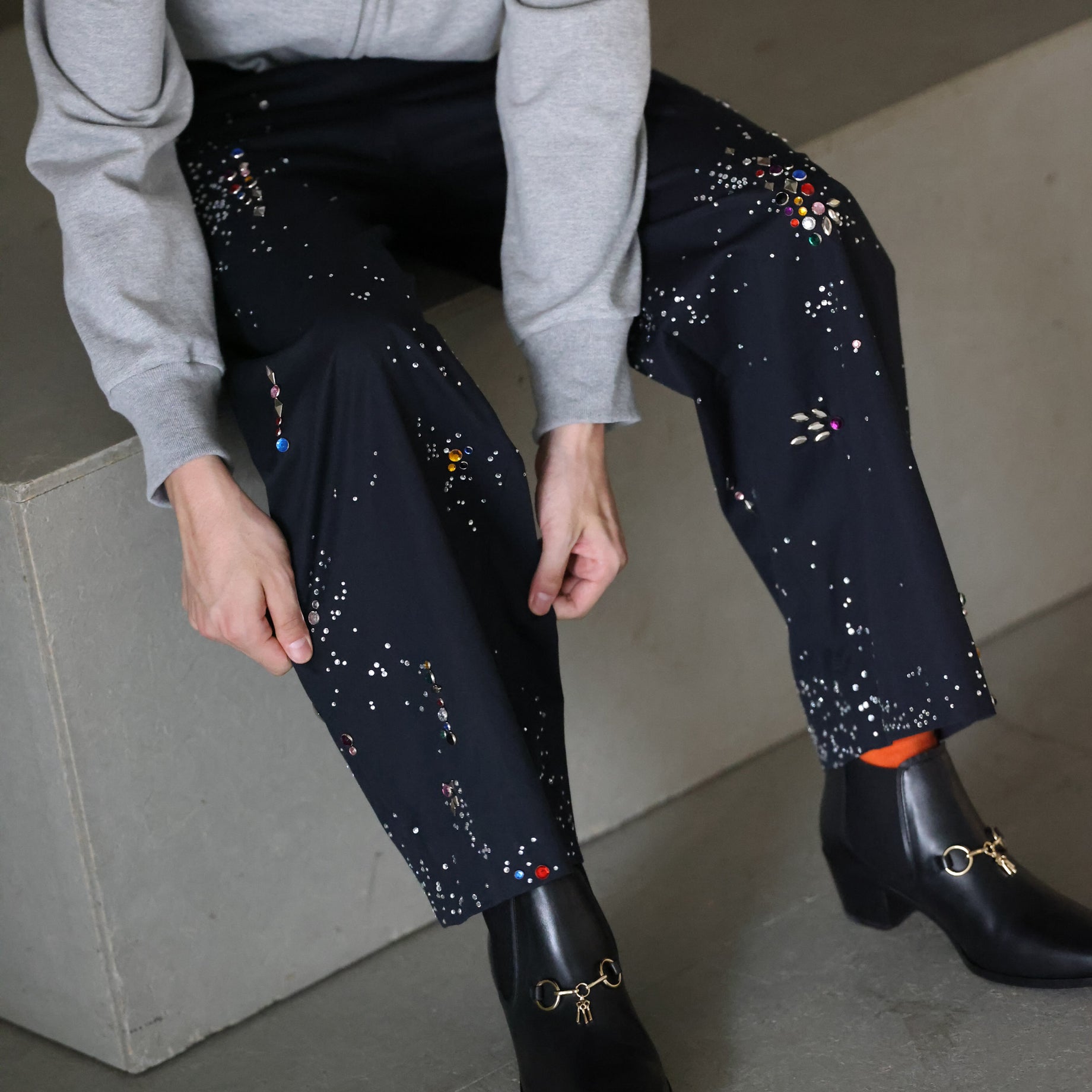GALAXY STRAIGHT TROUSERS （DARK NAVY）