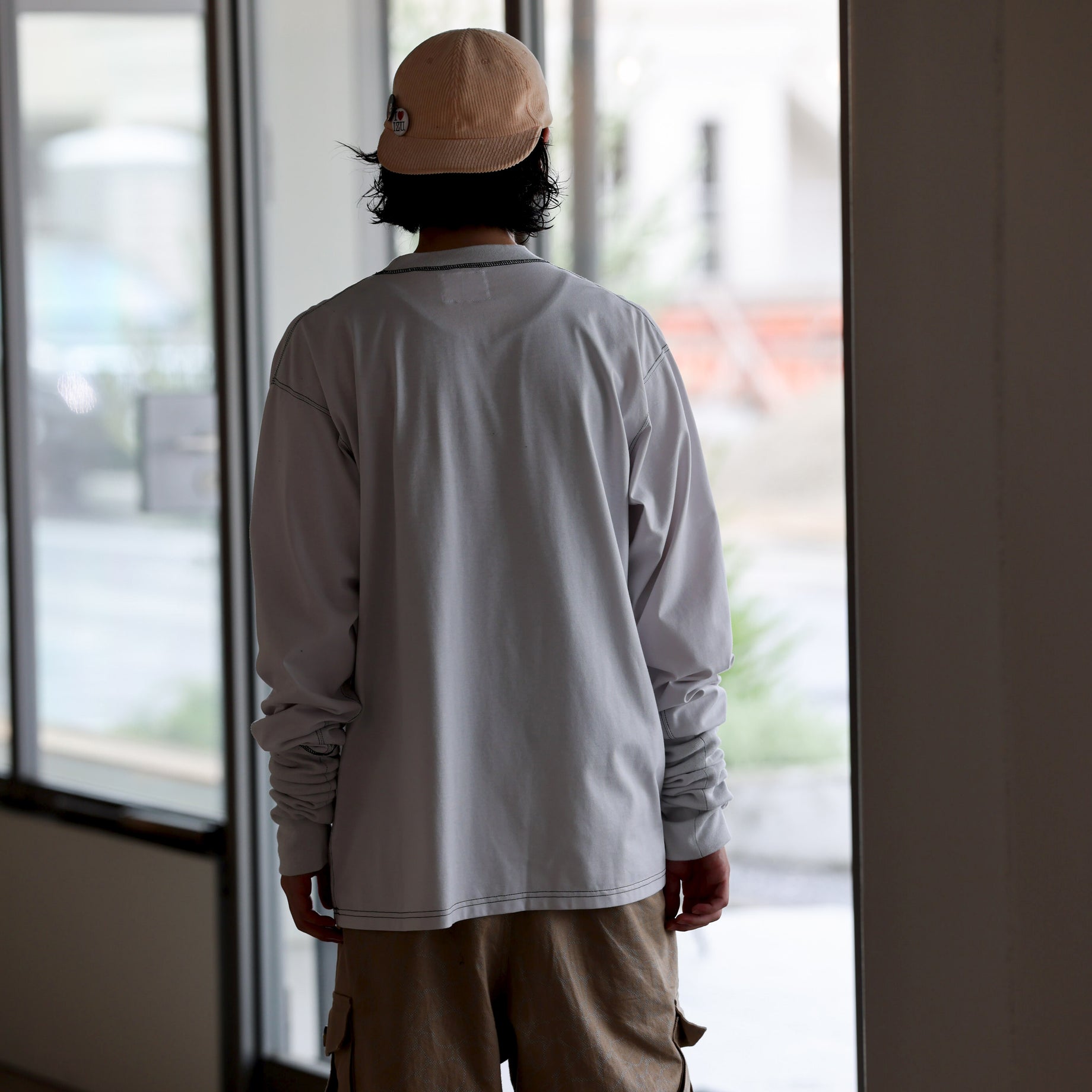 SUPER LONG RIB TEE （WHITE）