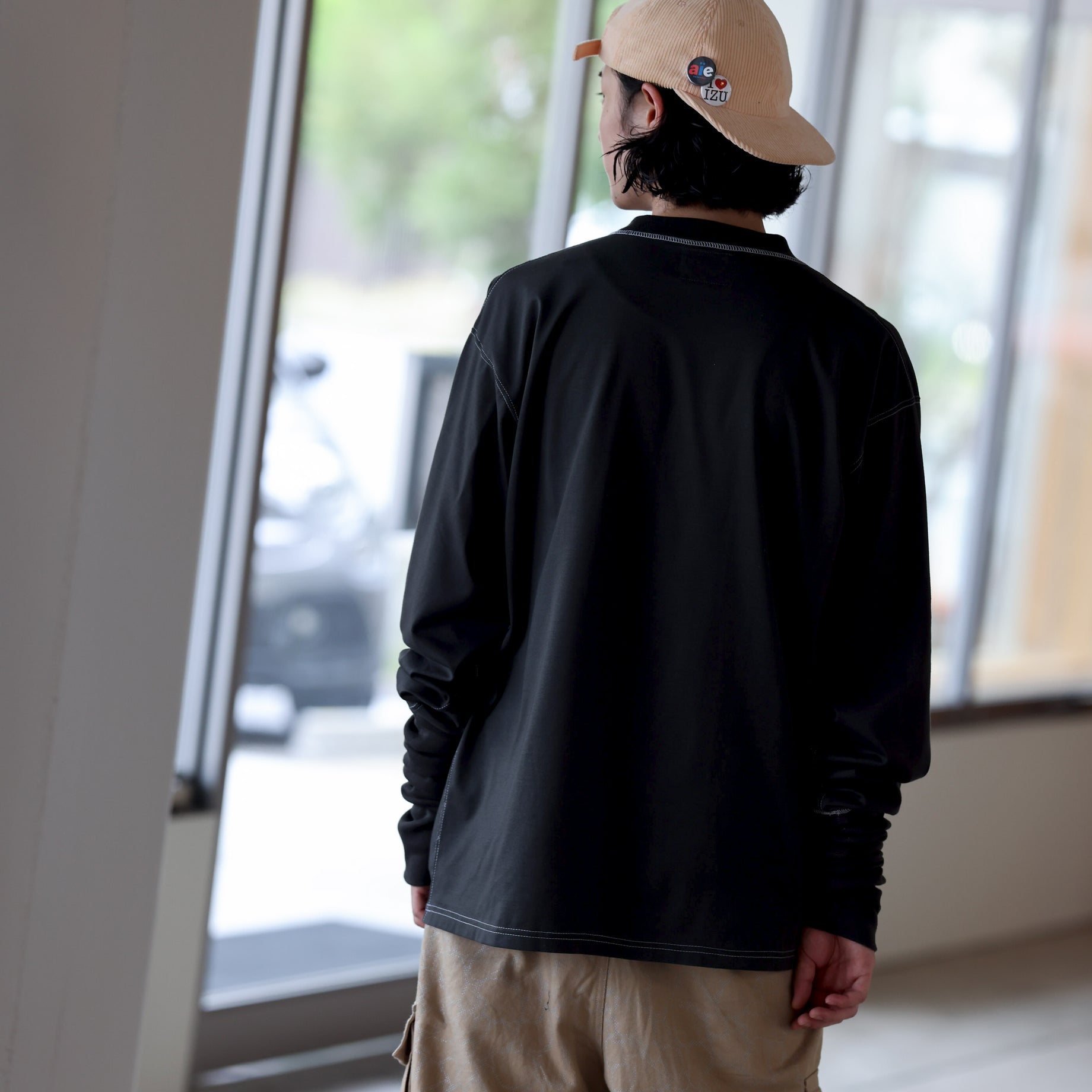 SUPER LONG RIB TEE （BLACK）