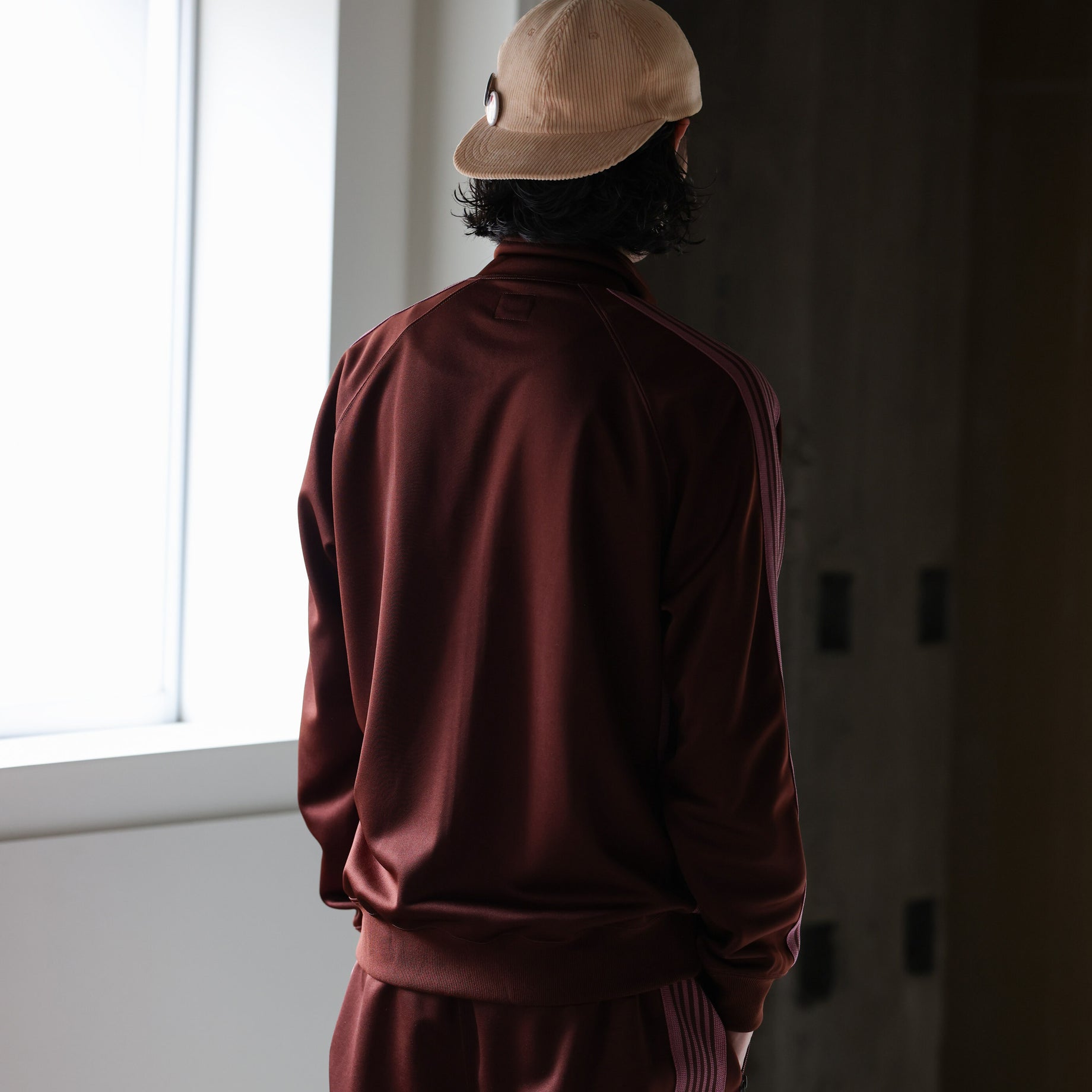 TRACK JACKET - POLY SMOOTH（BROWN）