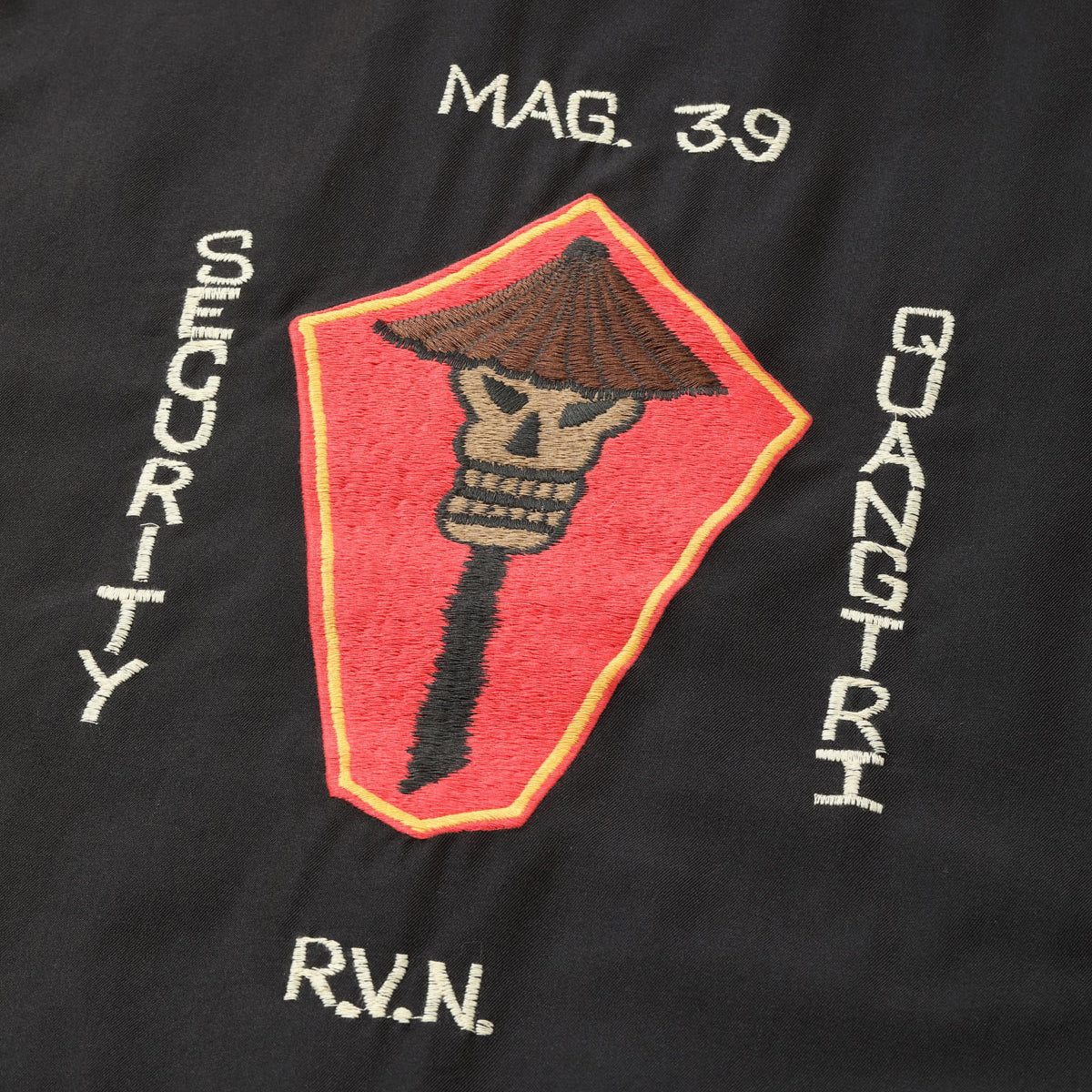 Late 1960s Style Cotton Rayon Vietnam Jacket “SKULL” AGING MODEL　（BLACK）