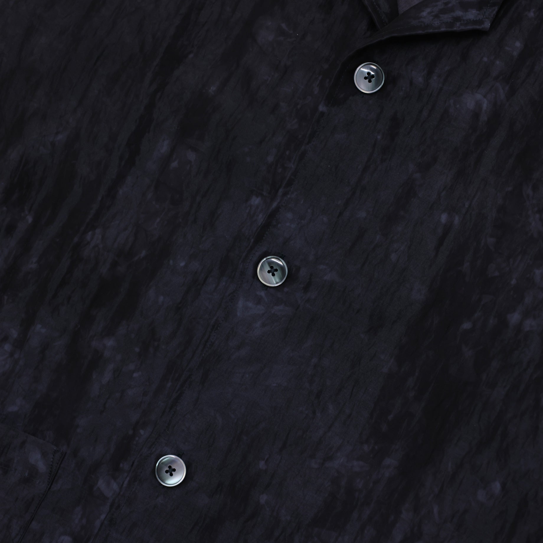 CABANA SHIRT - BRIGHT CLOTH / UNEVEN DYE（CHACOAL）
