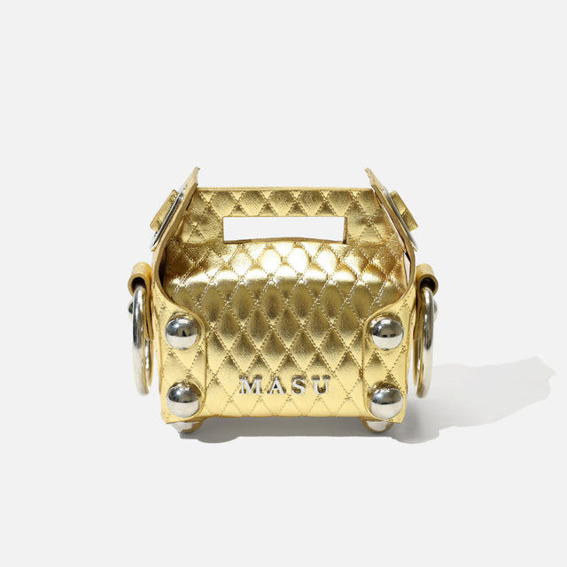 LEATHER CAKE BAG PETIT（GOLD）