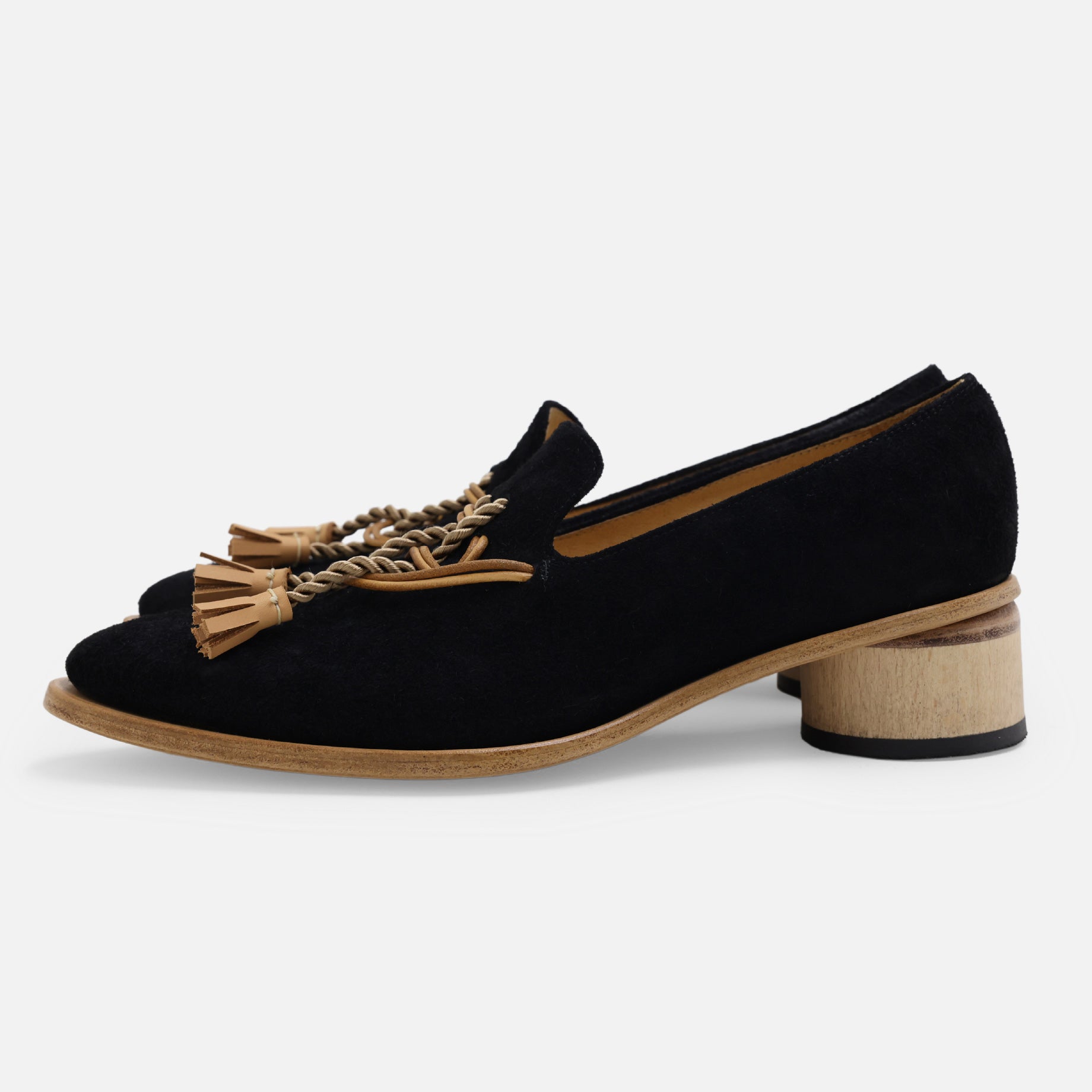 “$” KNOT SLIPON（BLACK）