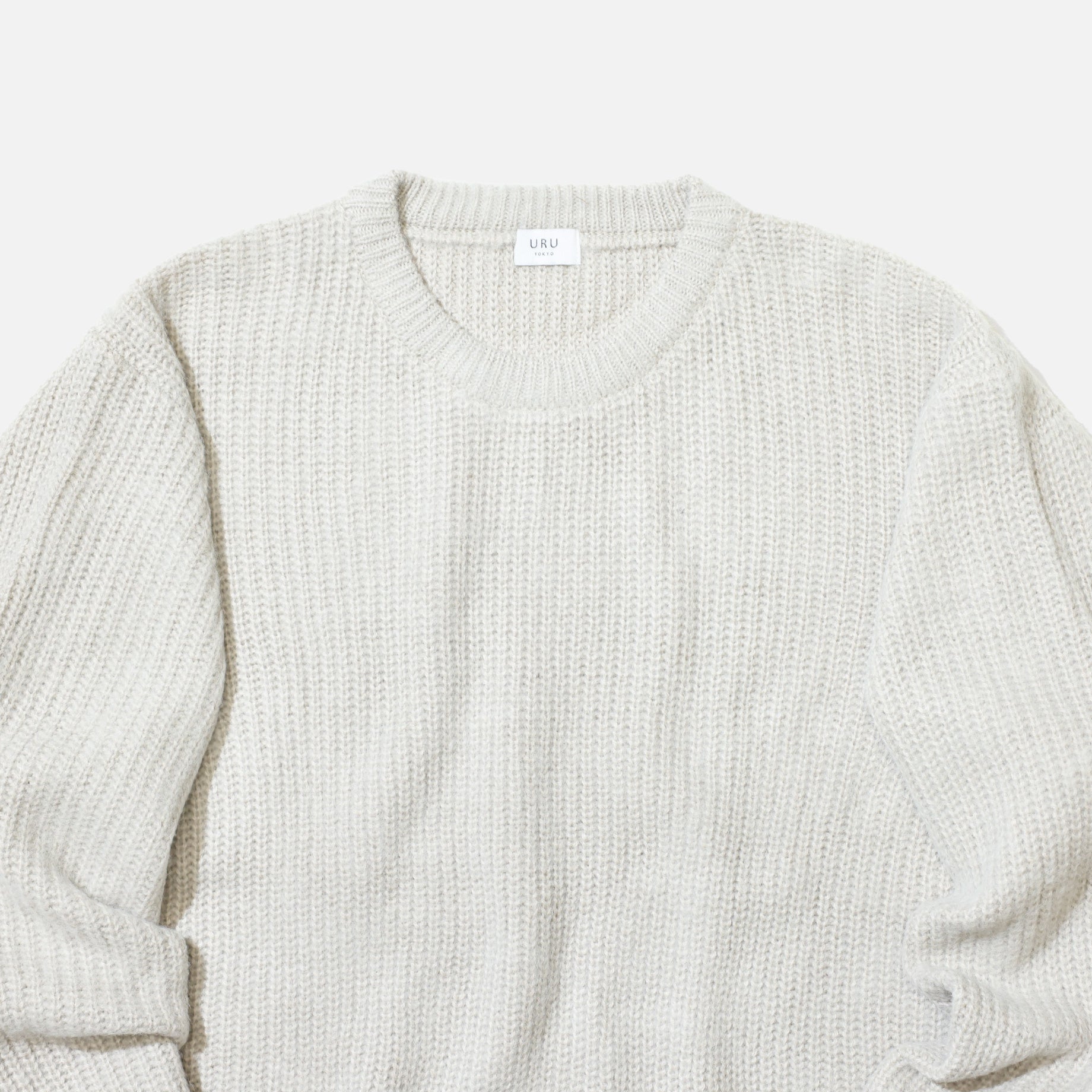 CREW NECK KNIT （L.BEIGE）