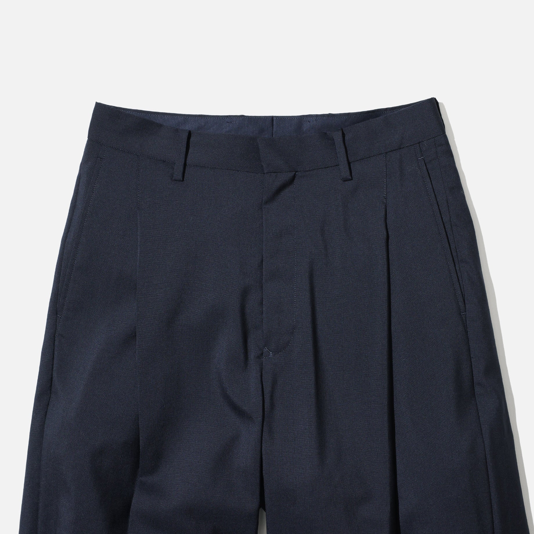 WOOL TROPICAL - 1 TUCK PANTS （D.NAVY）