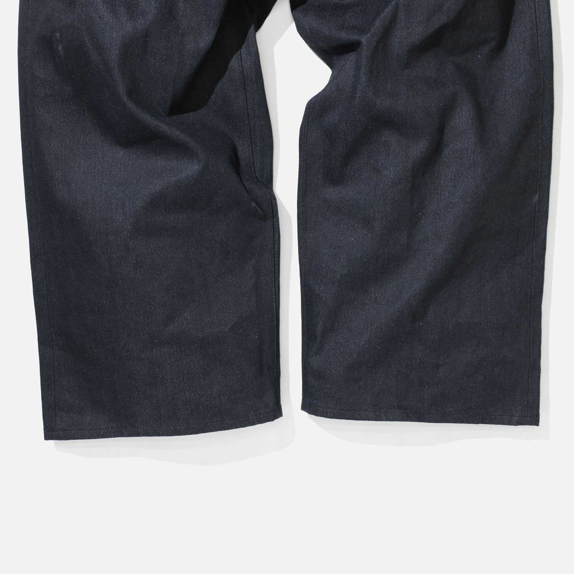TWISTED HEATHER DENIM PANTS WIDE CUT（BLUE × BLACK）