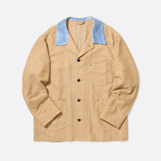 ALPACA VISCOSE TWINKLE COVERALL（CAMEL BEIGE）