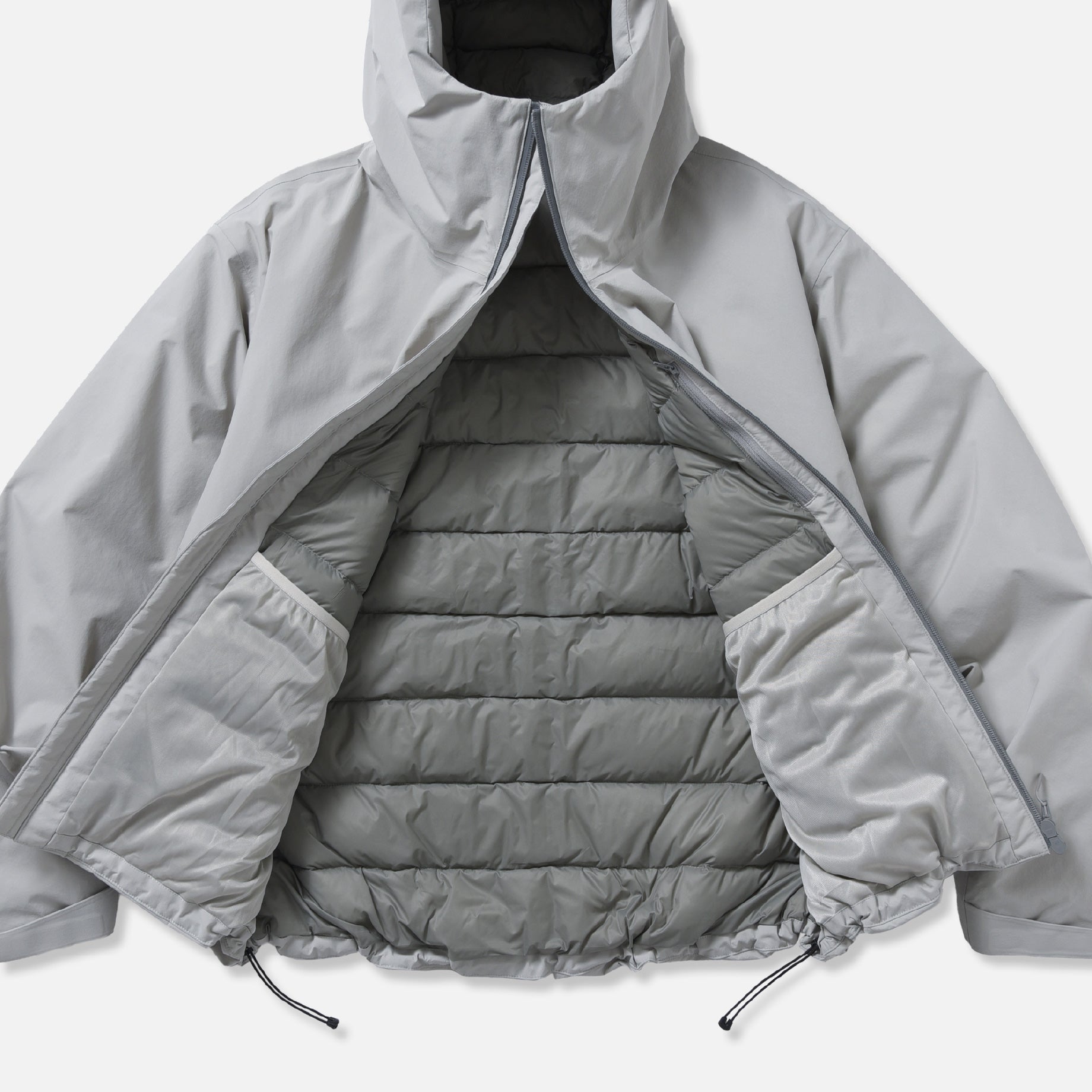 3LYR DOWN HOODIE （LT.GRAY）