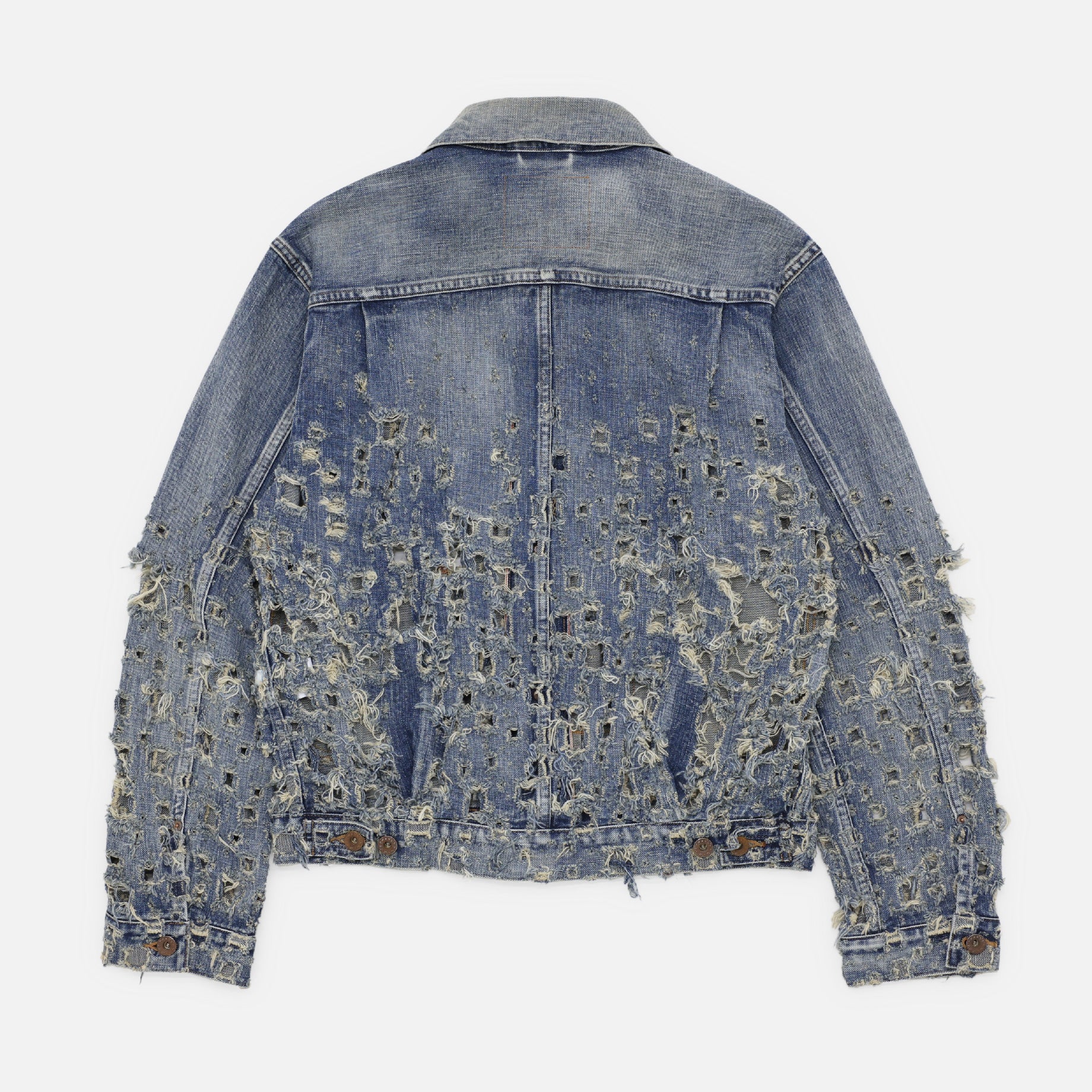 CRASHED MODERN DENIM JACKET（FADED INDIGO）