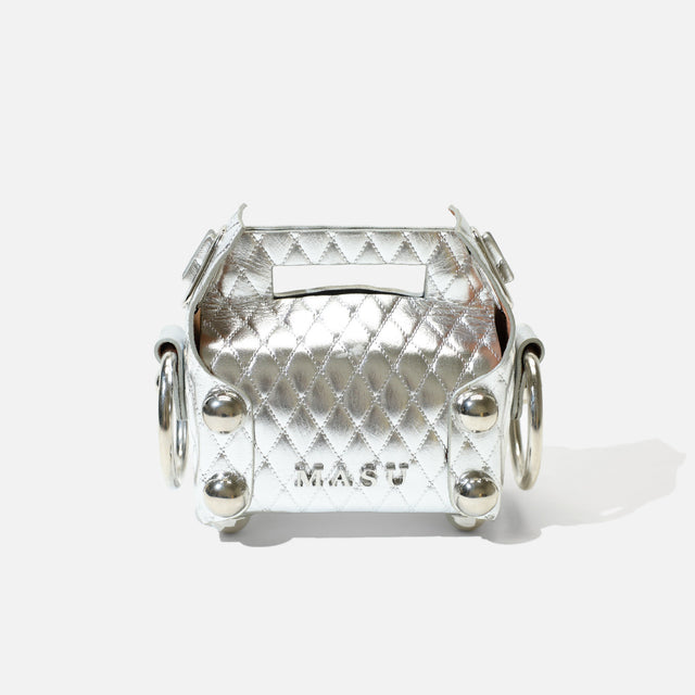 LEATHER CAKE BAG PETIT（SILVER）