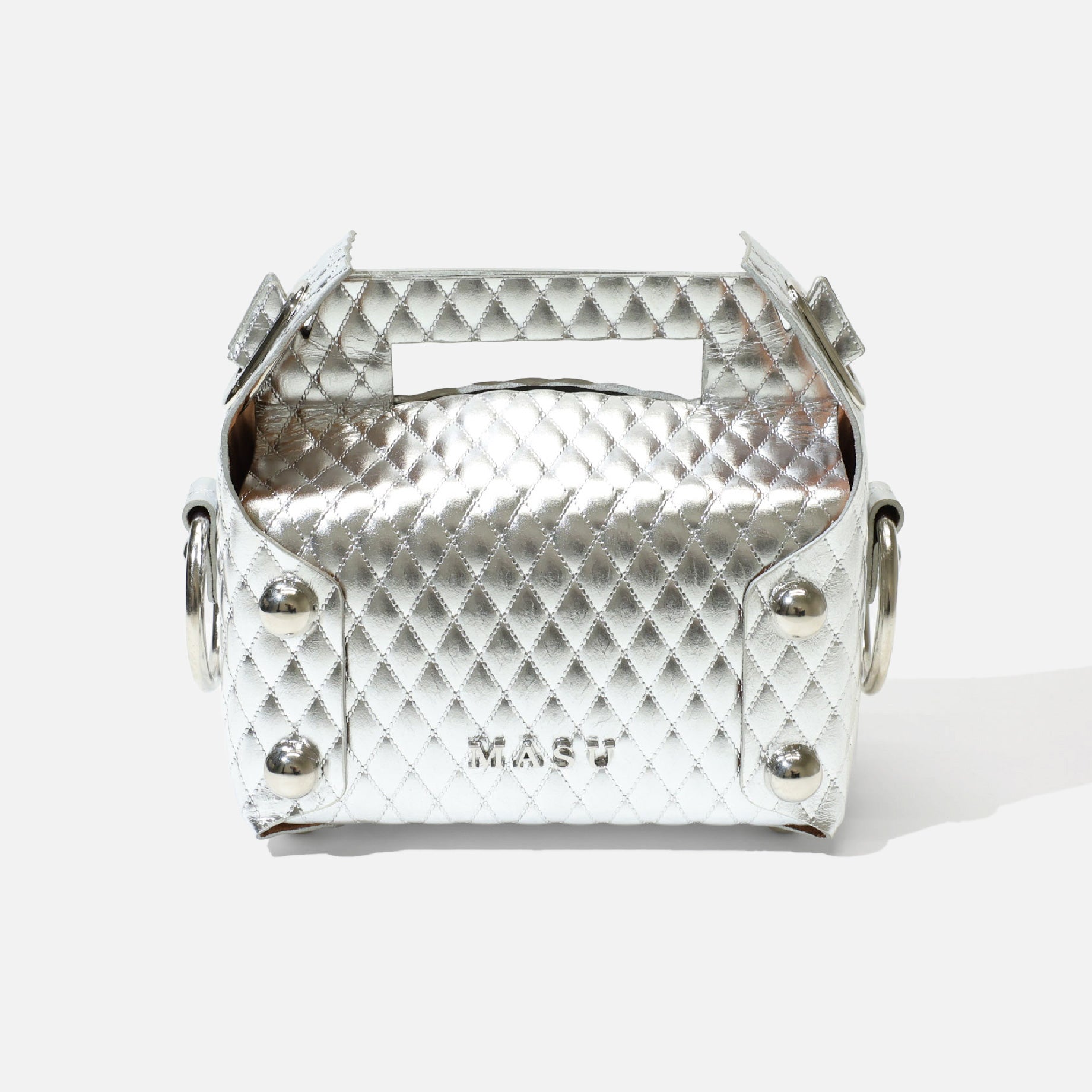 LEATHER CAKE BAG（SILVER）